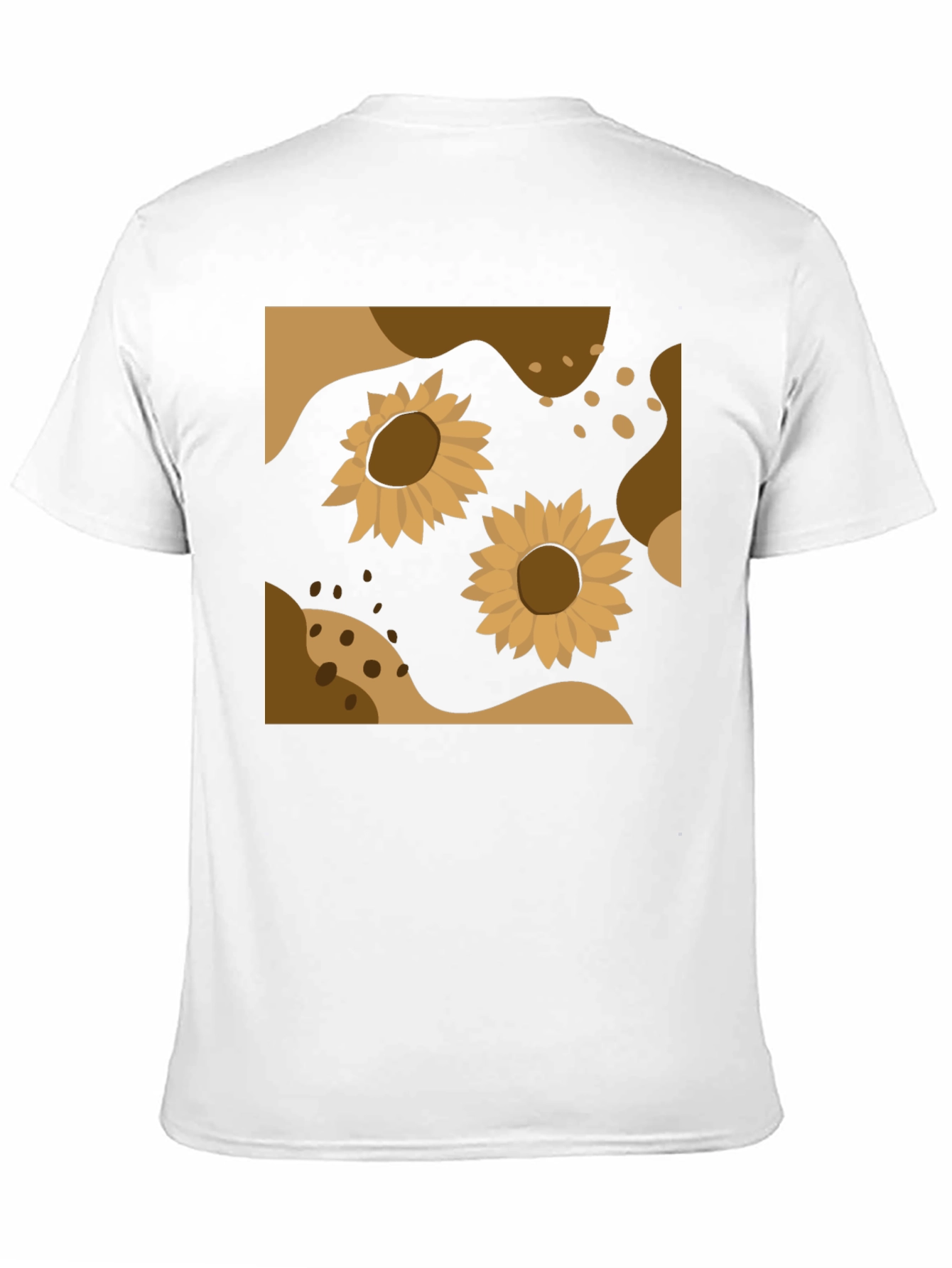 Sunflower Abstract Graphic Black Tee
