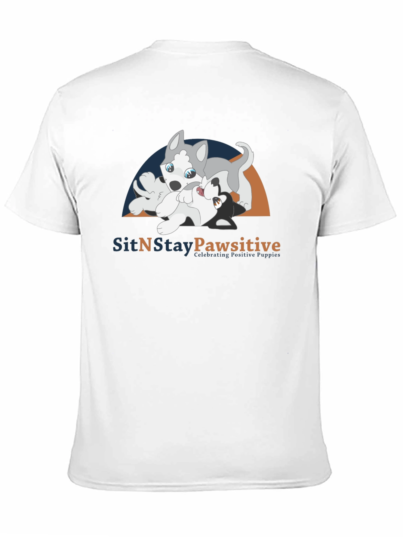 SitNStay Pawsitive Black Cotton T-Shirt