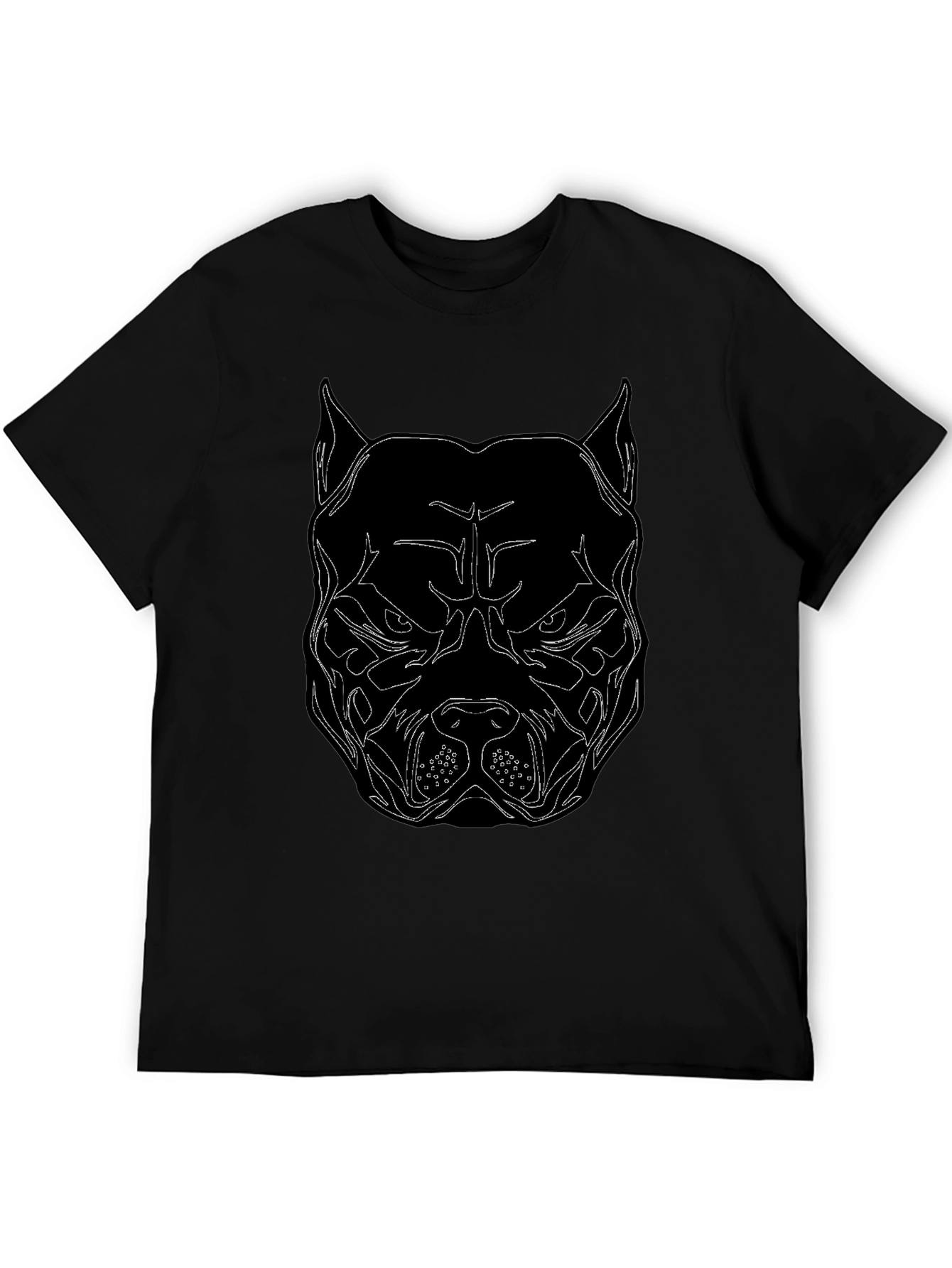 Black Pitbull Graphic Tee - Bold Streetwear