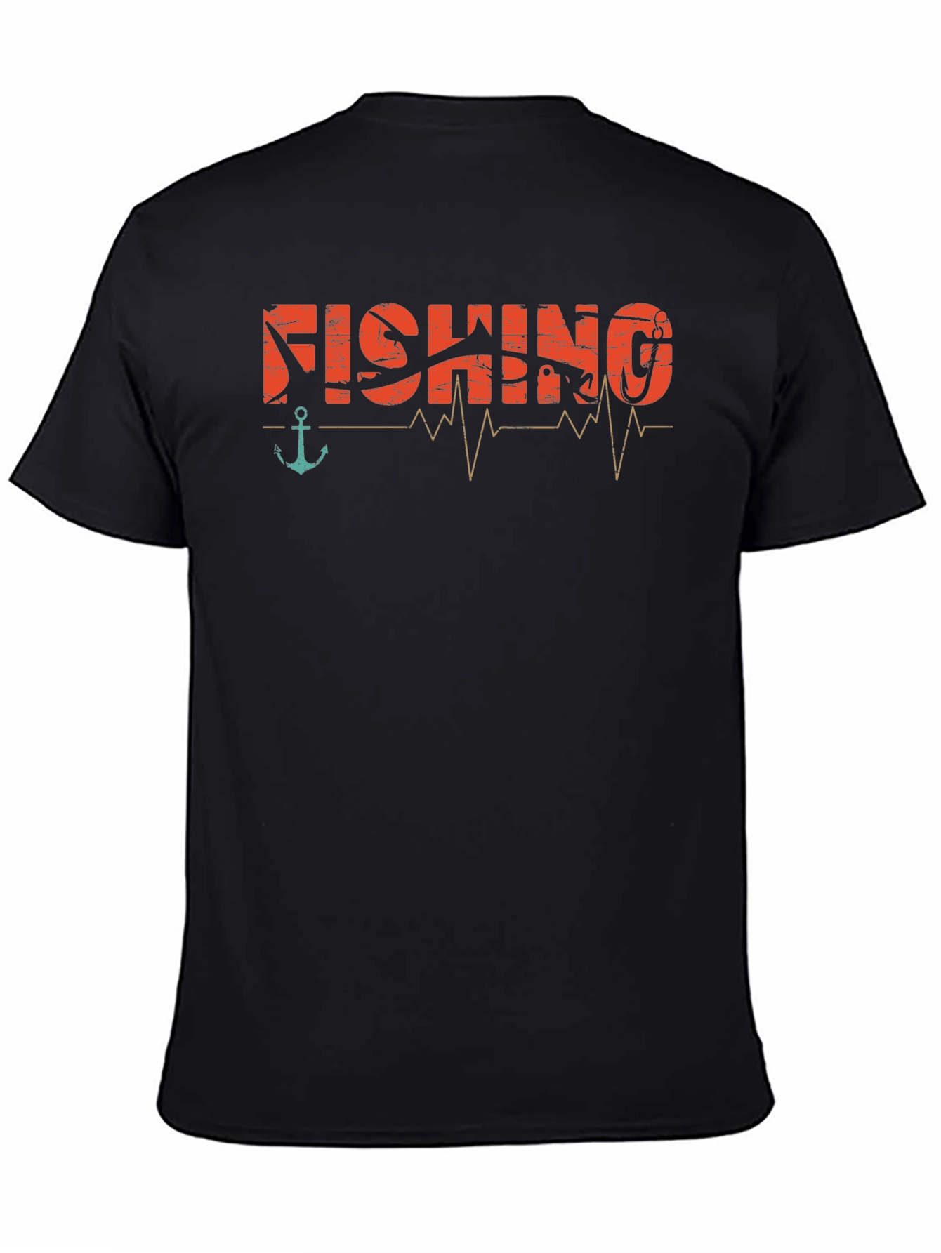 Fishing Heartbeat Graphic T-Shirt -  Angler Tee