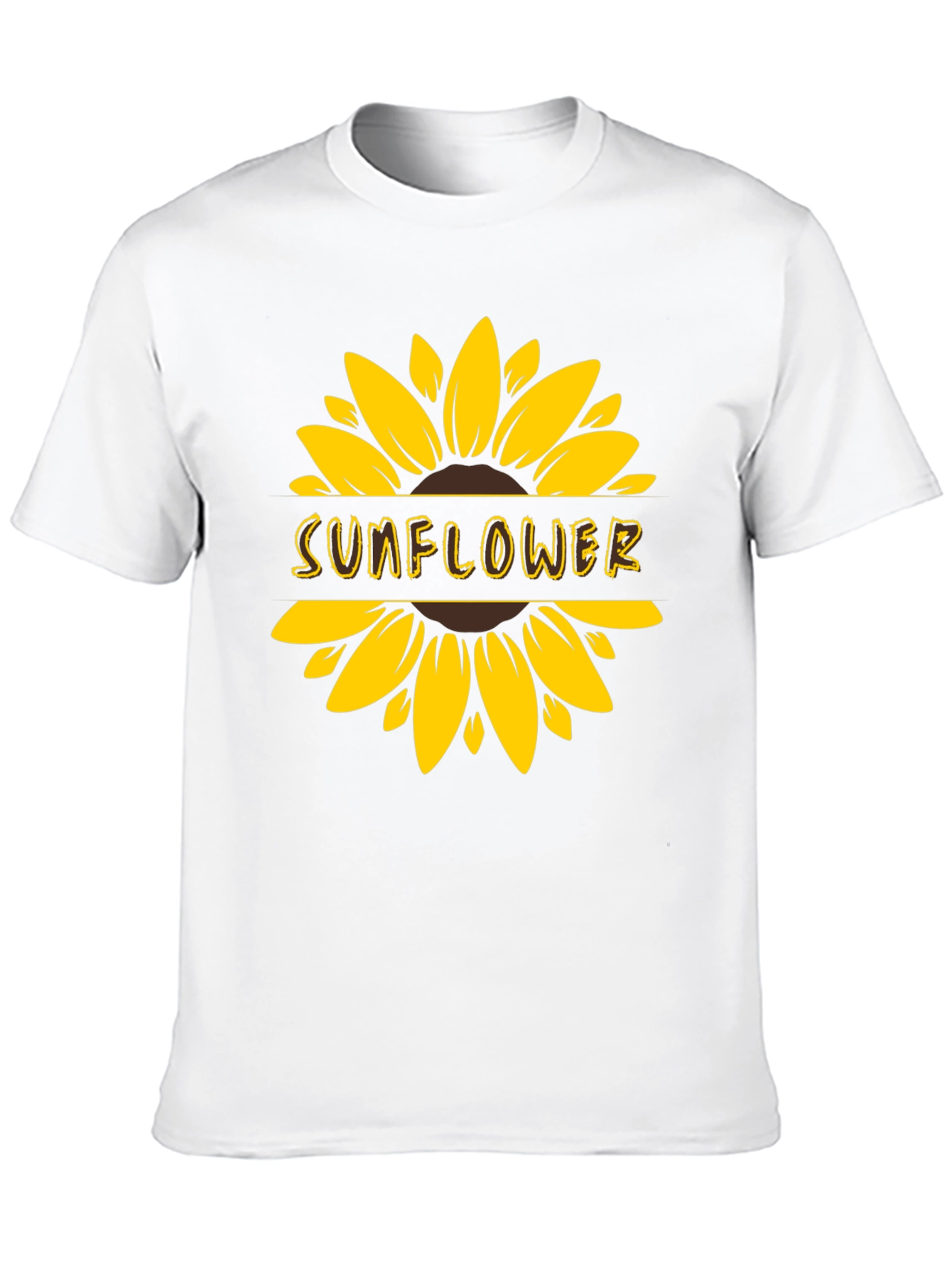 Sunflower Graphic Tee - Stylish Black Cotton T-Shirt