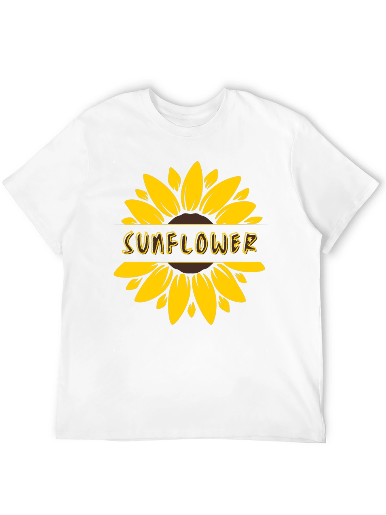 Sunflower Graphic Tee - Stylish Black Cotton T-Shirt
