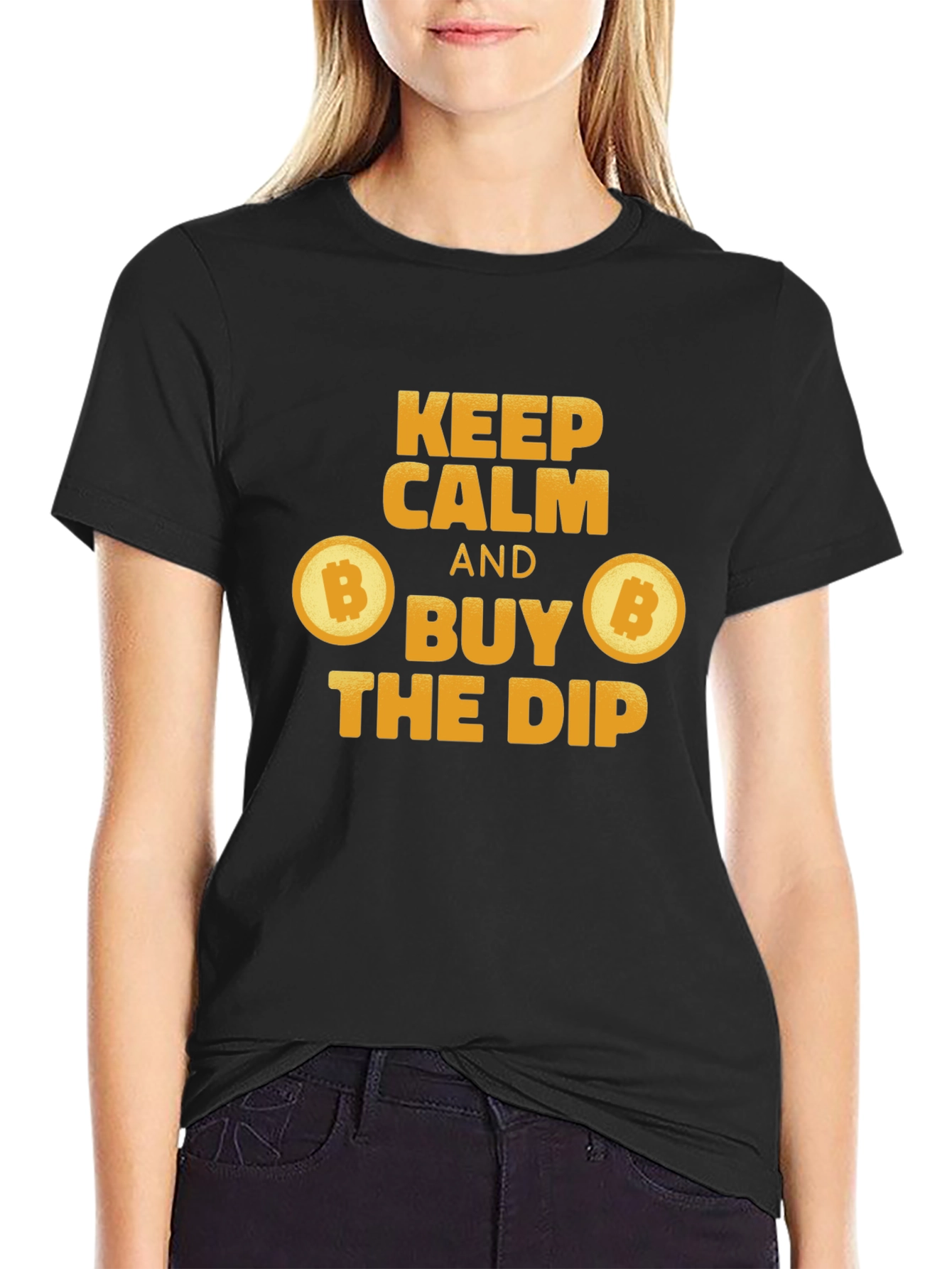 Keep Calm and Buy the Dip Bitcoin T-Shirt