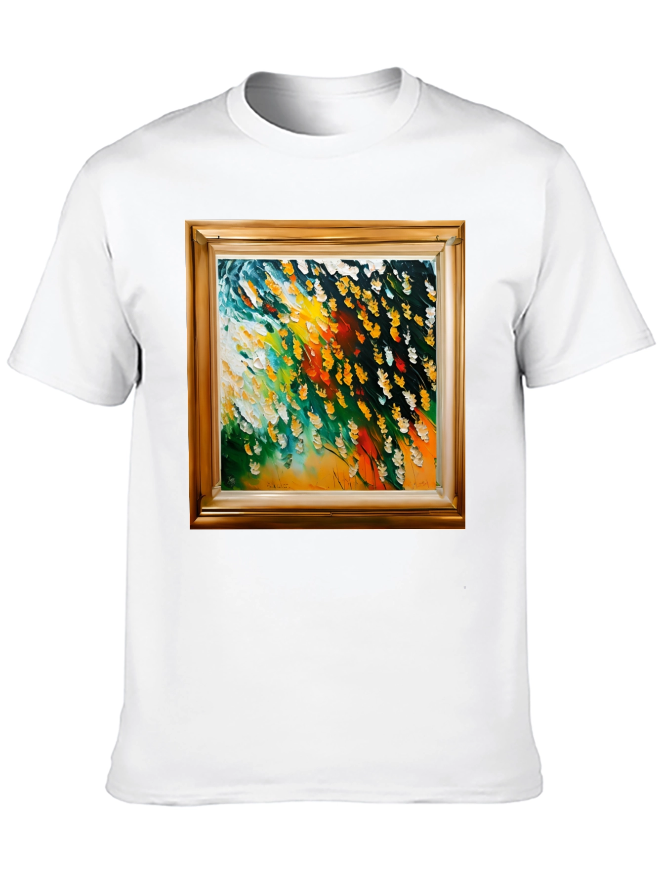 Framed Art Graphic Tee - Contemporary Style