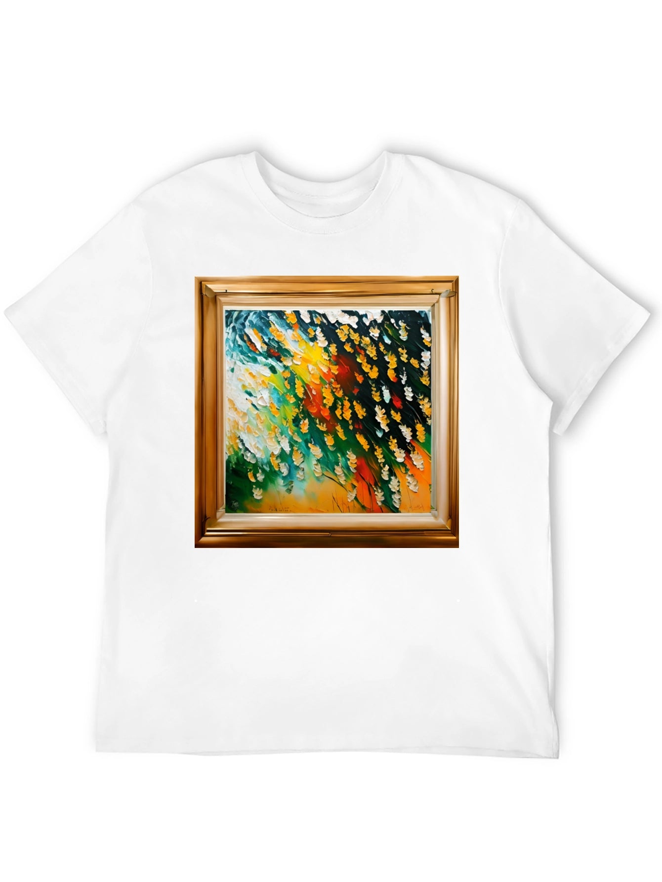Framed Art Graphic Tee - Contemporary Style