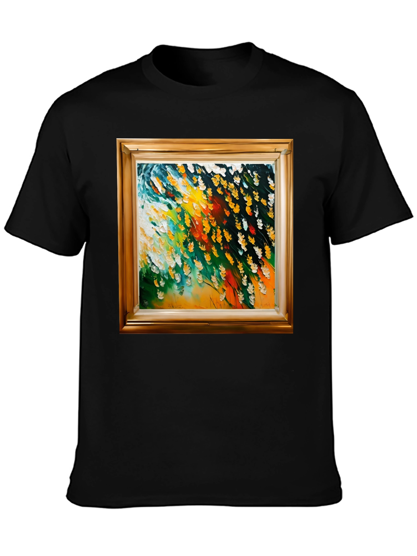 Framed Art Graphic Tee - Contemporary Style