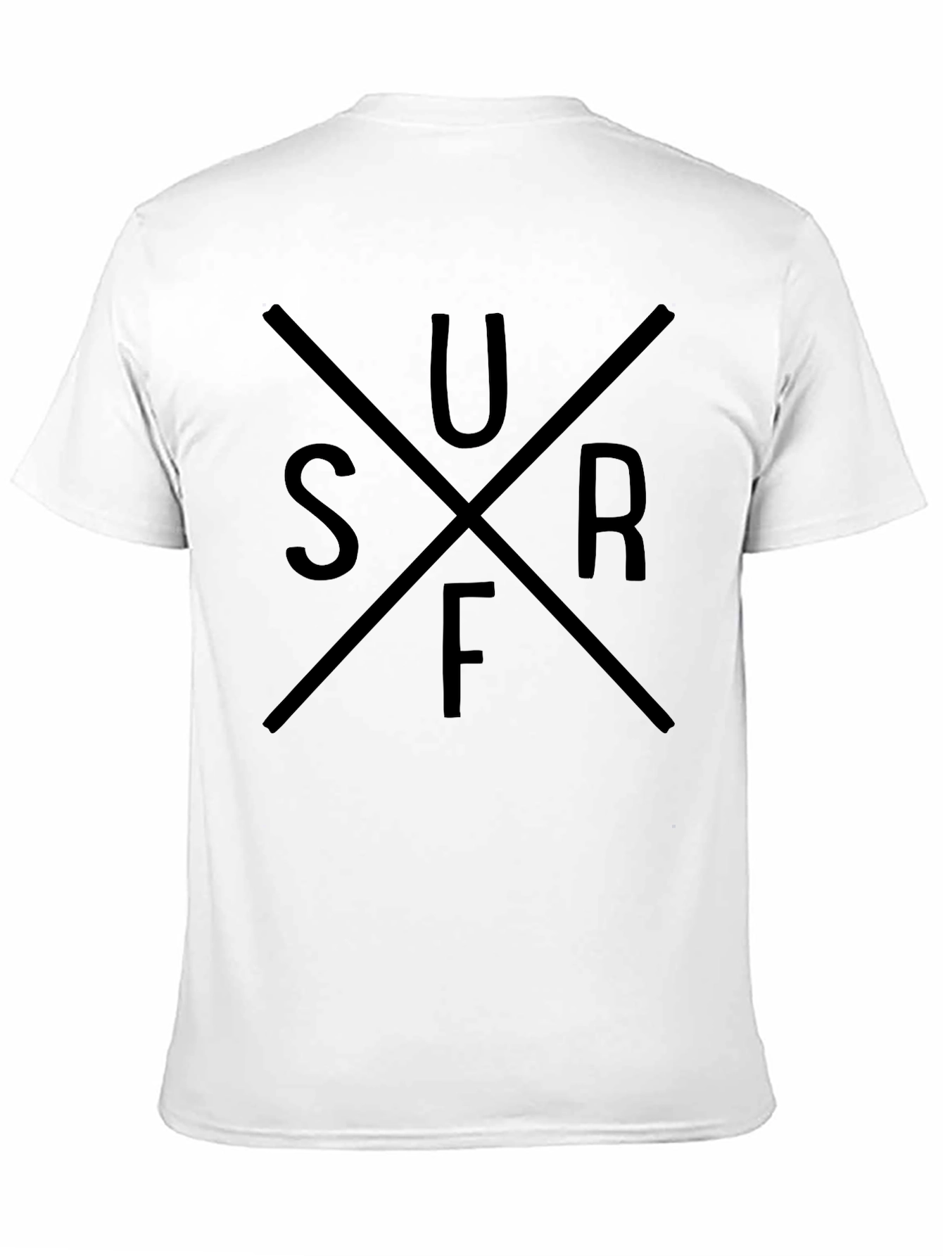 Mens Black Surf Graphic T-Shirt
