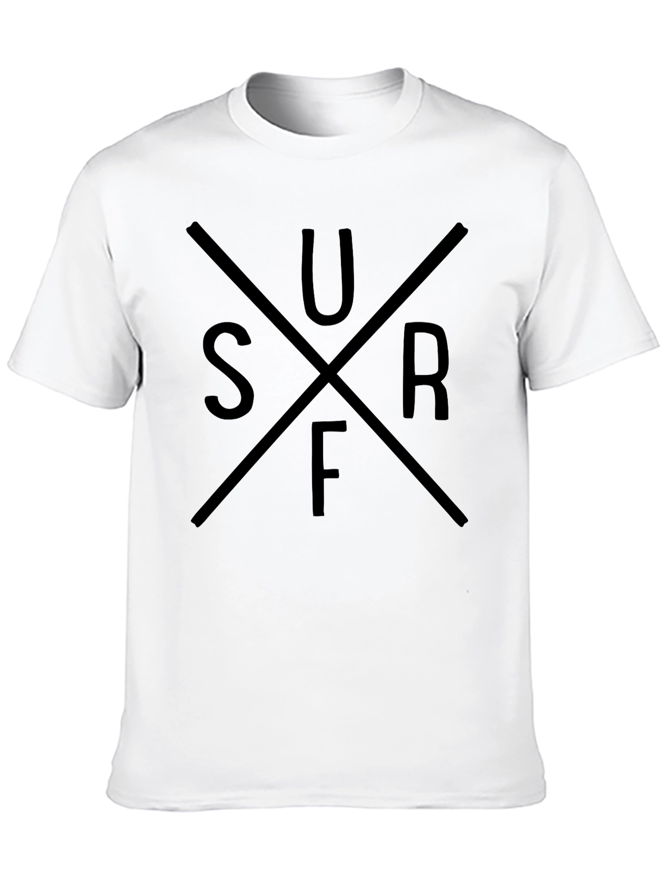 Mens Black Surf Graphic T-Shirt