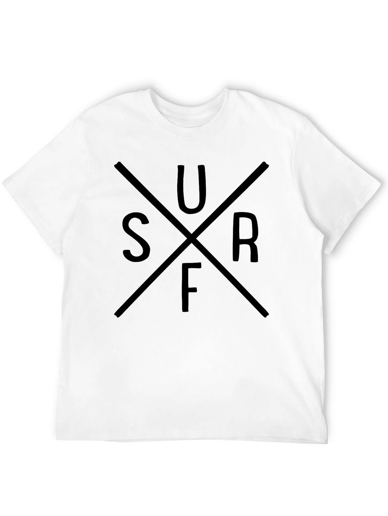 Mens Black Surf Graphic T-Shirt