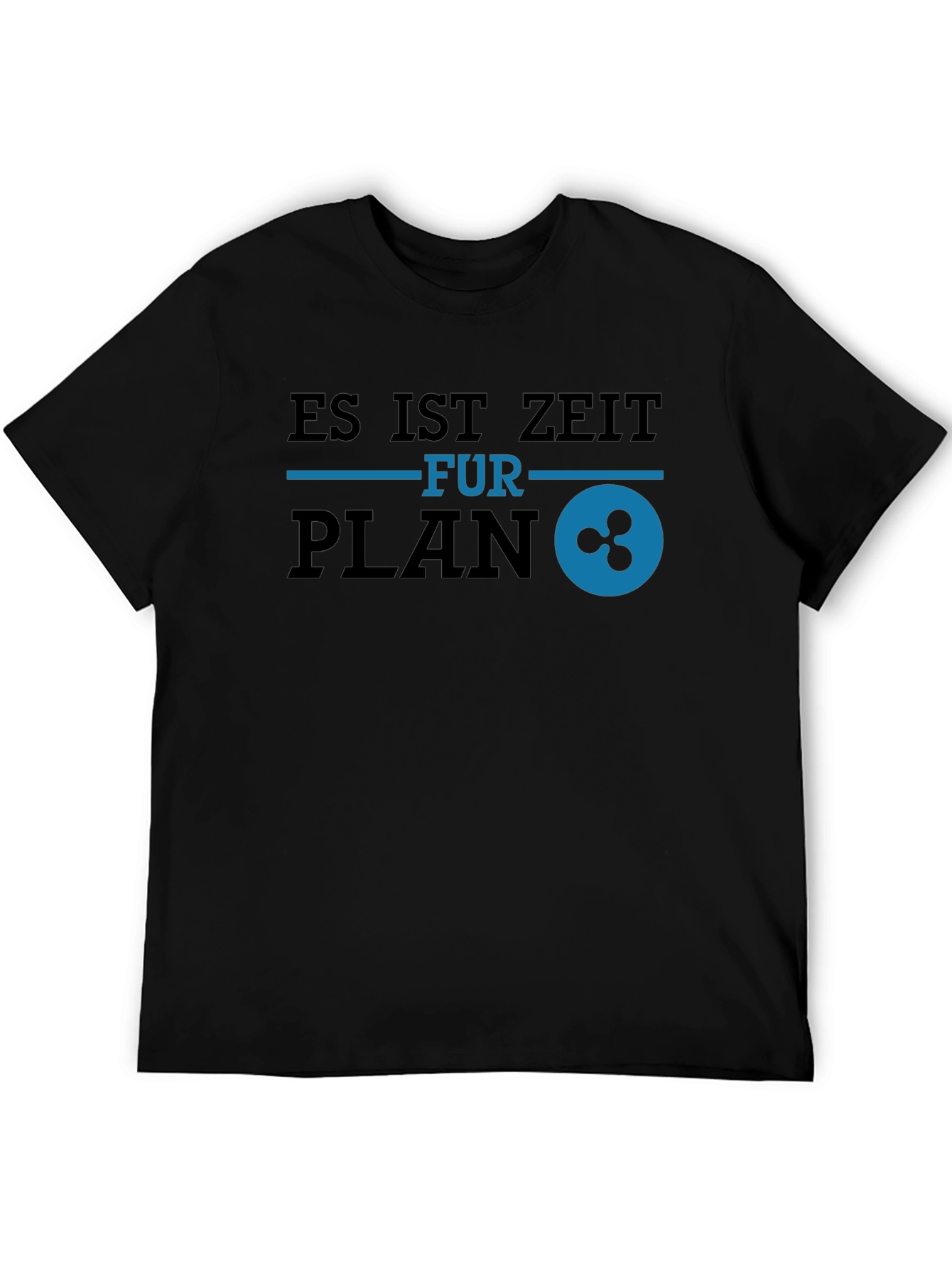 Es Ist Zeit Fur Plan Ripple Black T-Shirt