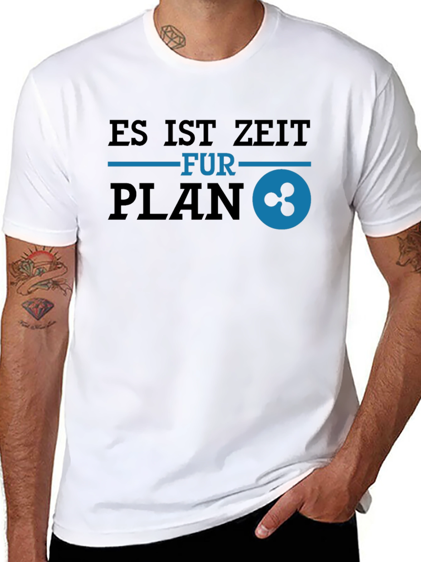 Es Ist Zeit Fur Plan Ripple Black T-Shirt