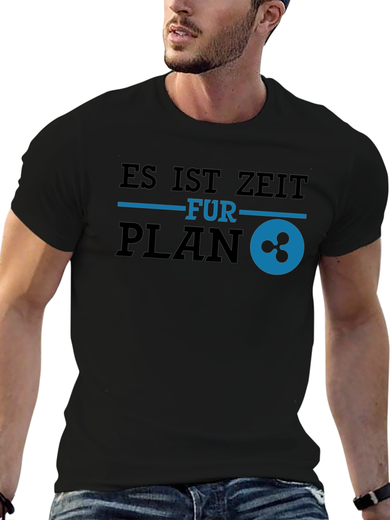 Es Ist Zeit Fur Plan Ripple Black T-Shirt