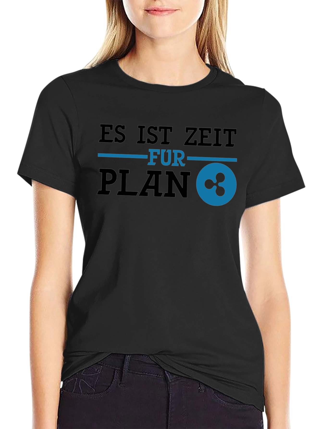 Es Ist Zeit Fur Plan Ripple Black T-Shirt