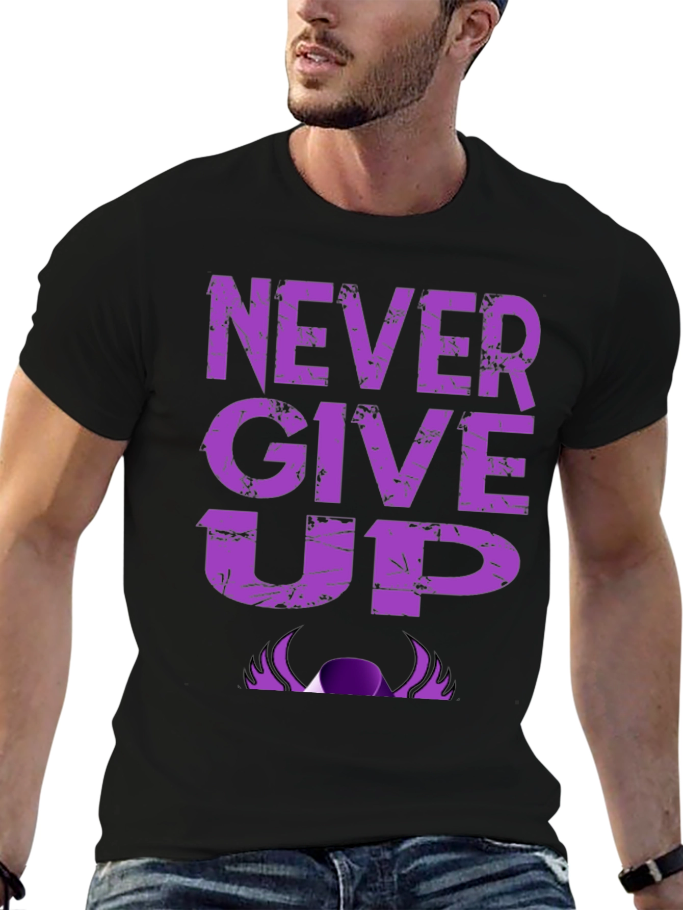 Never Give Up Graphic T-Shirt