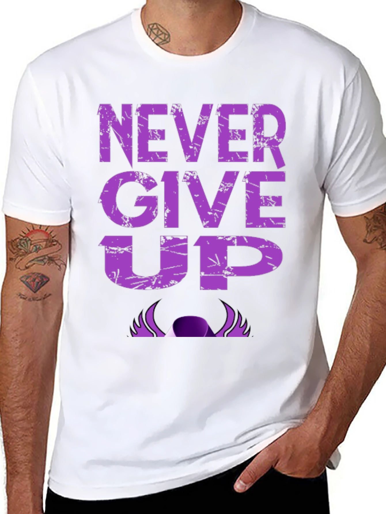 Never Give Up Graphic T-Shirt