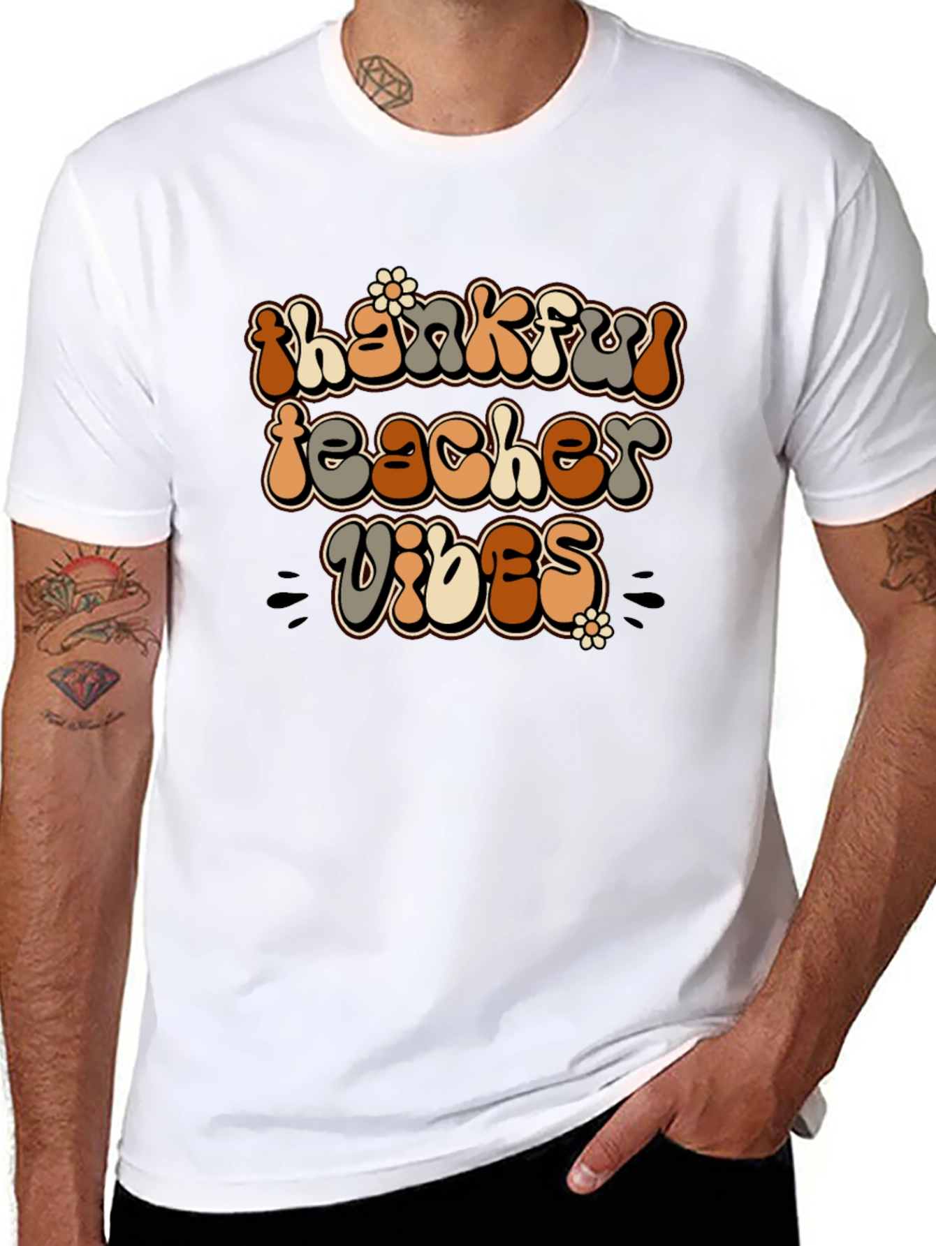 Thankful Teacher Vibes Graphic Tee