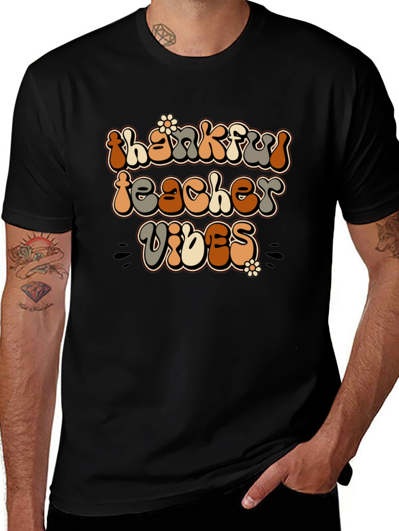 Thankful Teacher Vibes Graphic Tee