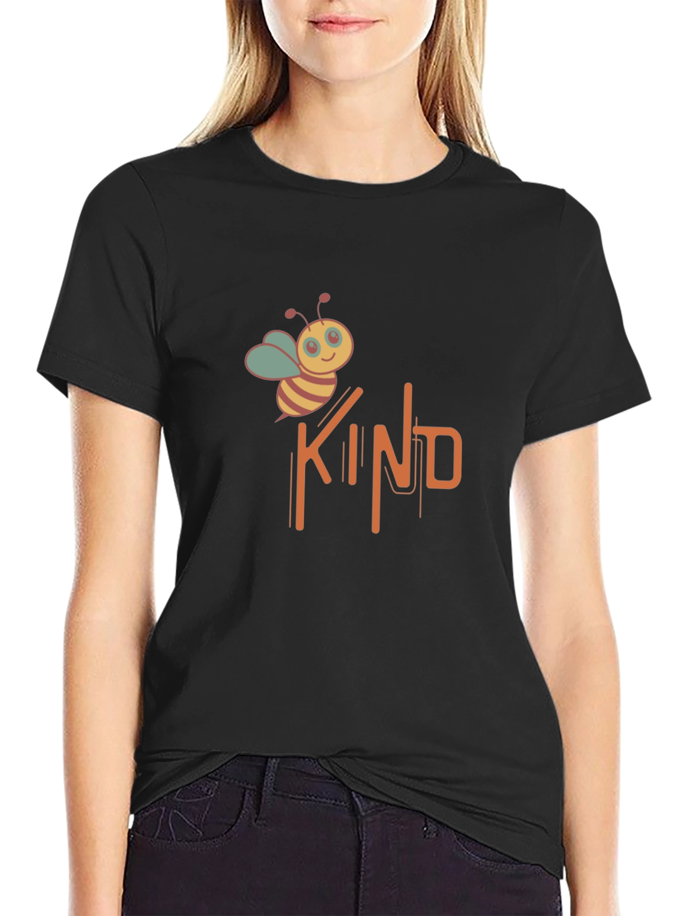 Be Kind Bee Graphic Tee - Black