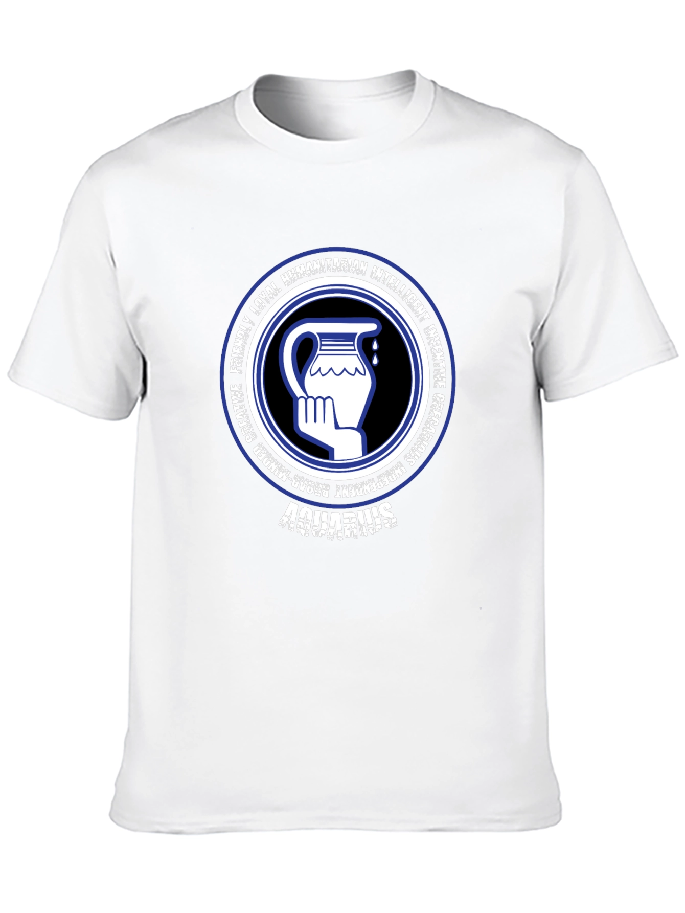 Aquarius Zodiac T-Shirt - Black Graphic Tee