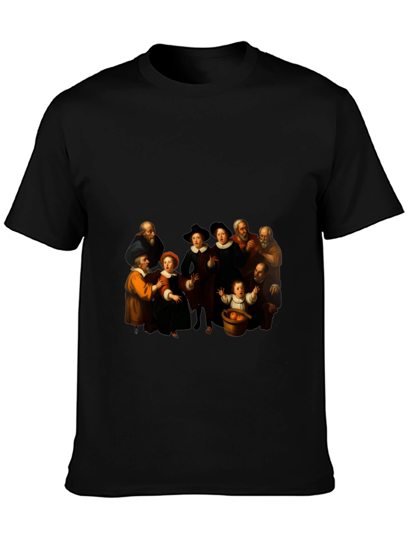 Renaissance Art Print Black T-Shirt