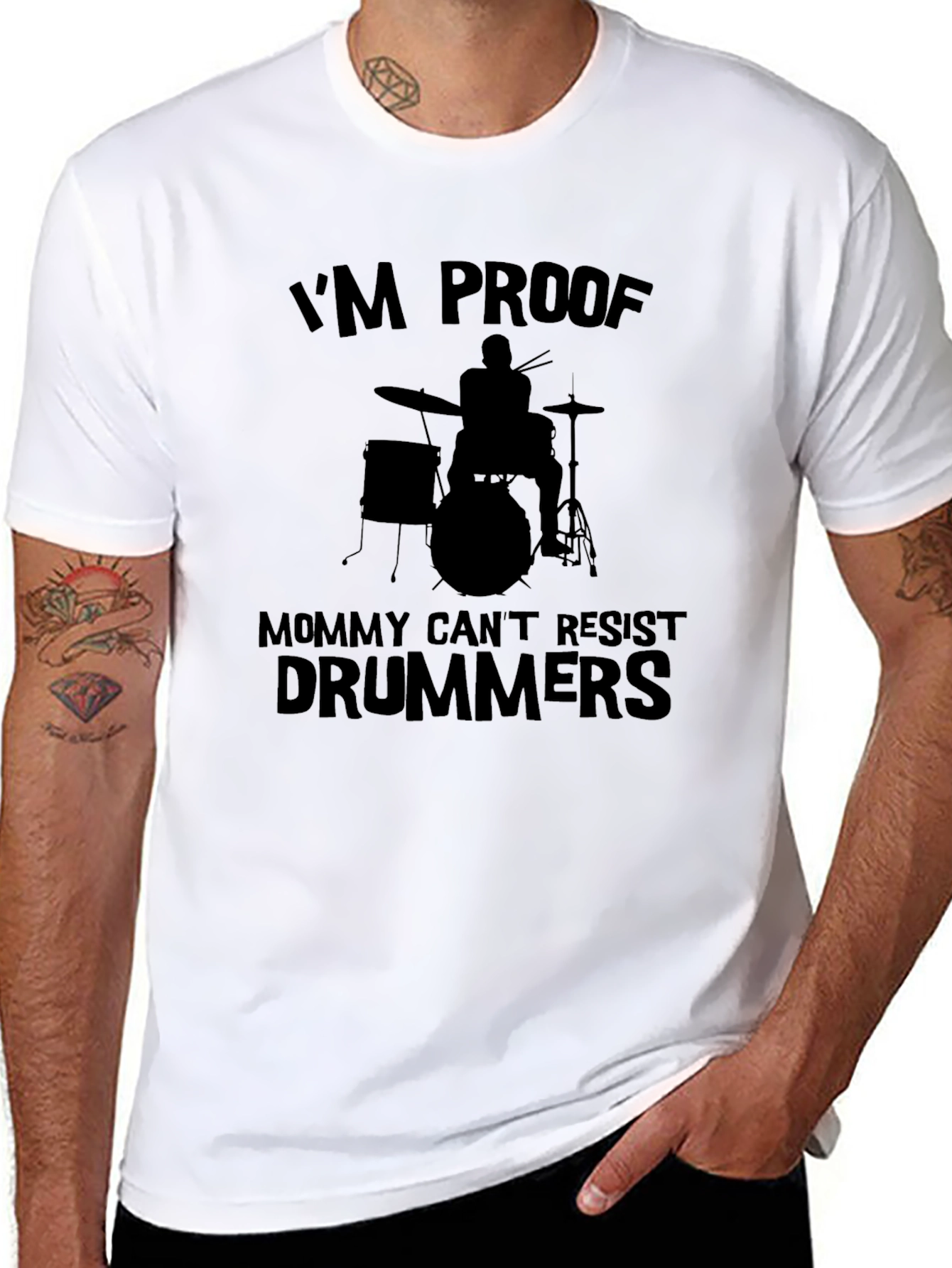 Im Proof Mommy Cant Resist Drummers T-Shirt