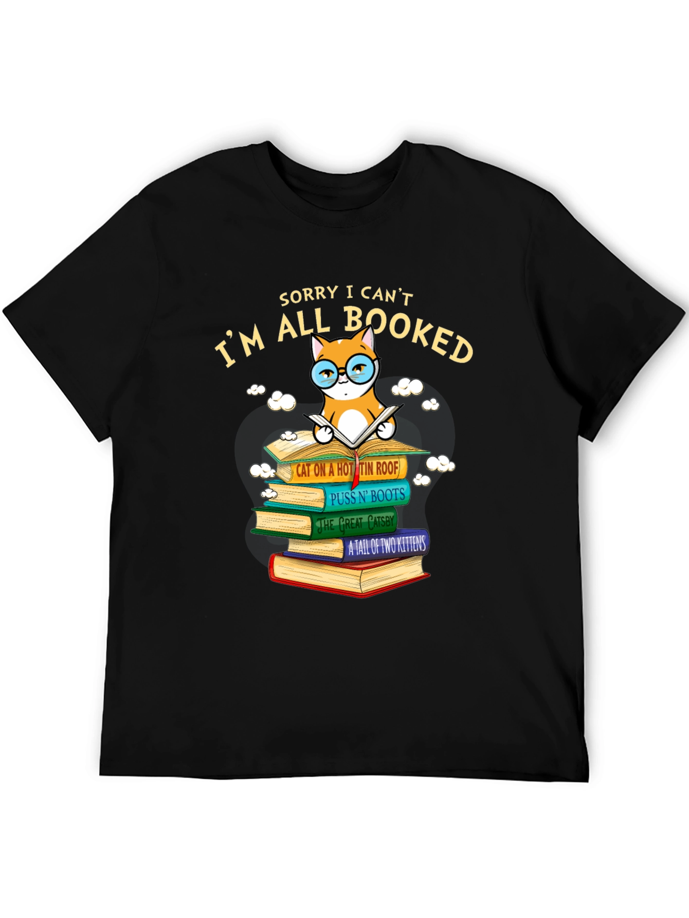 Im All Booked Cat Lover T-Shirt