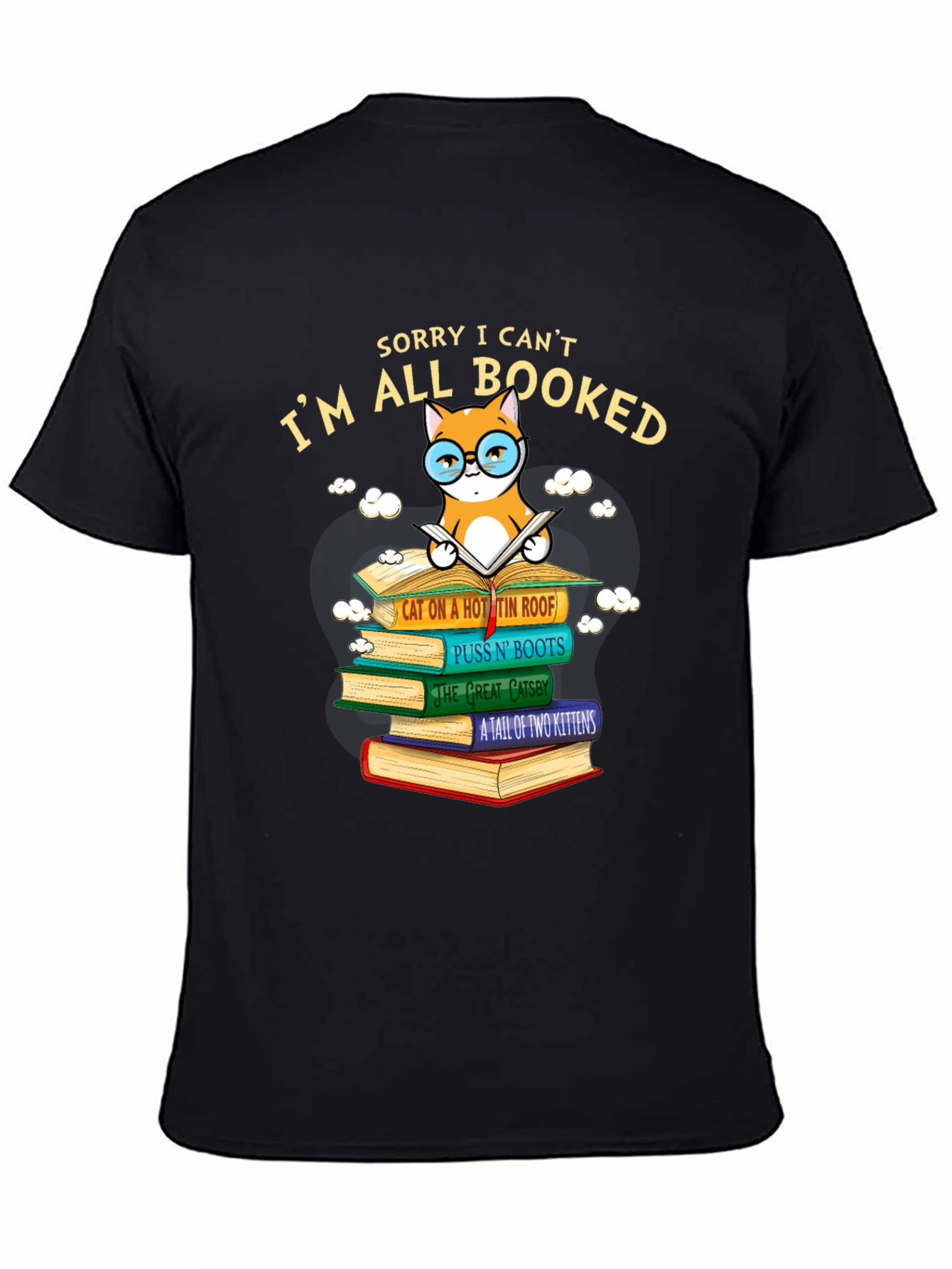 Im All Booked Cat Lover T-Shirt