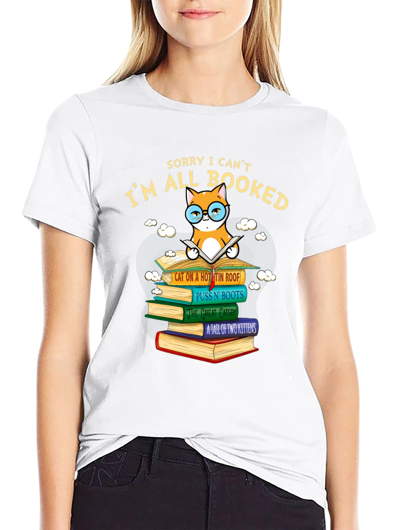 Im All Booked Cat Lover T-Shirt