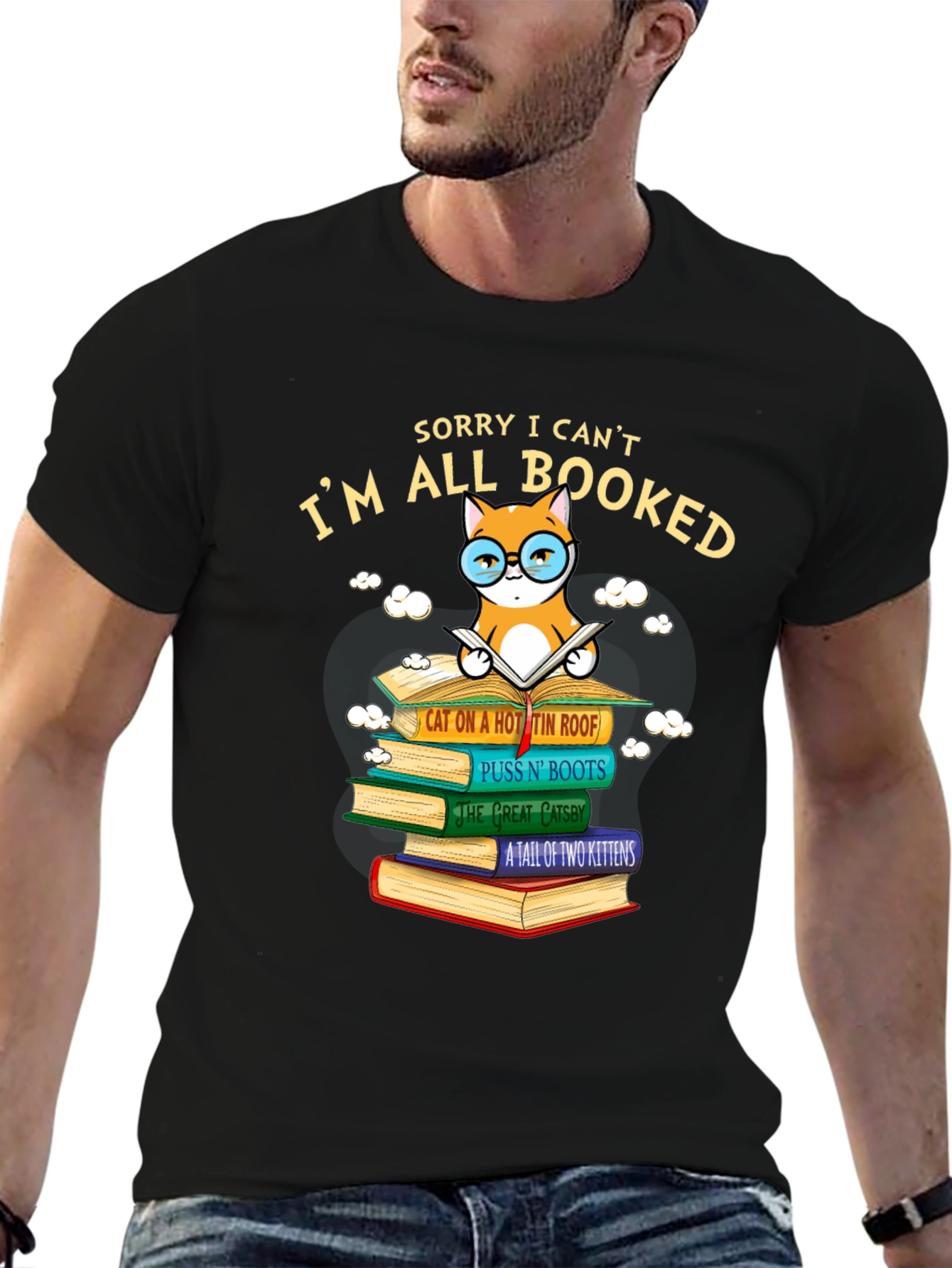 Im All Booked Cat Lover T-Shirt