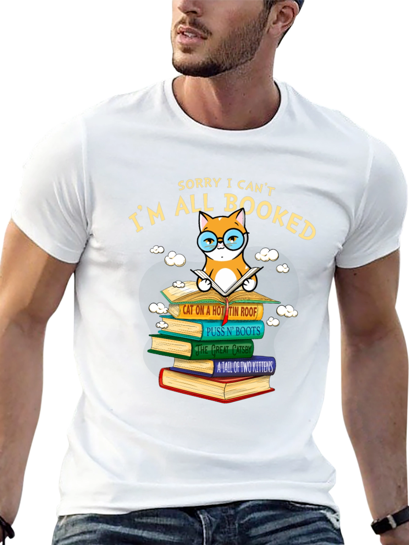 Im All Booked Cat Lover T-Shirt