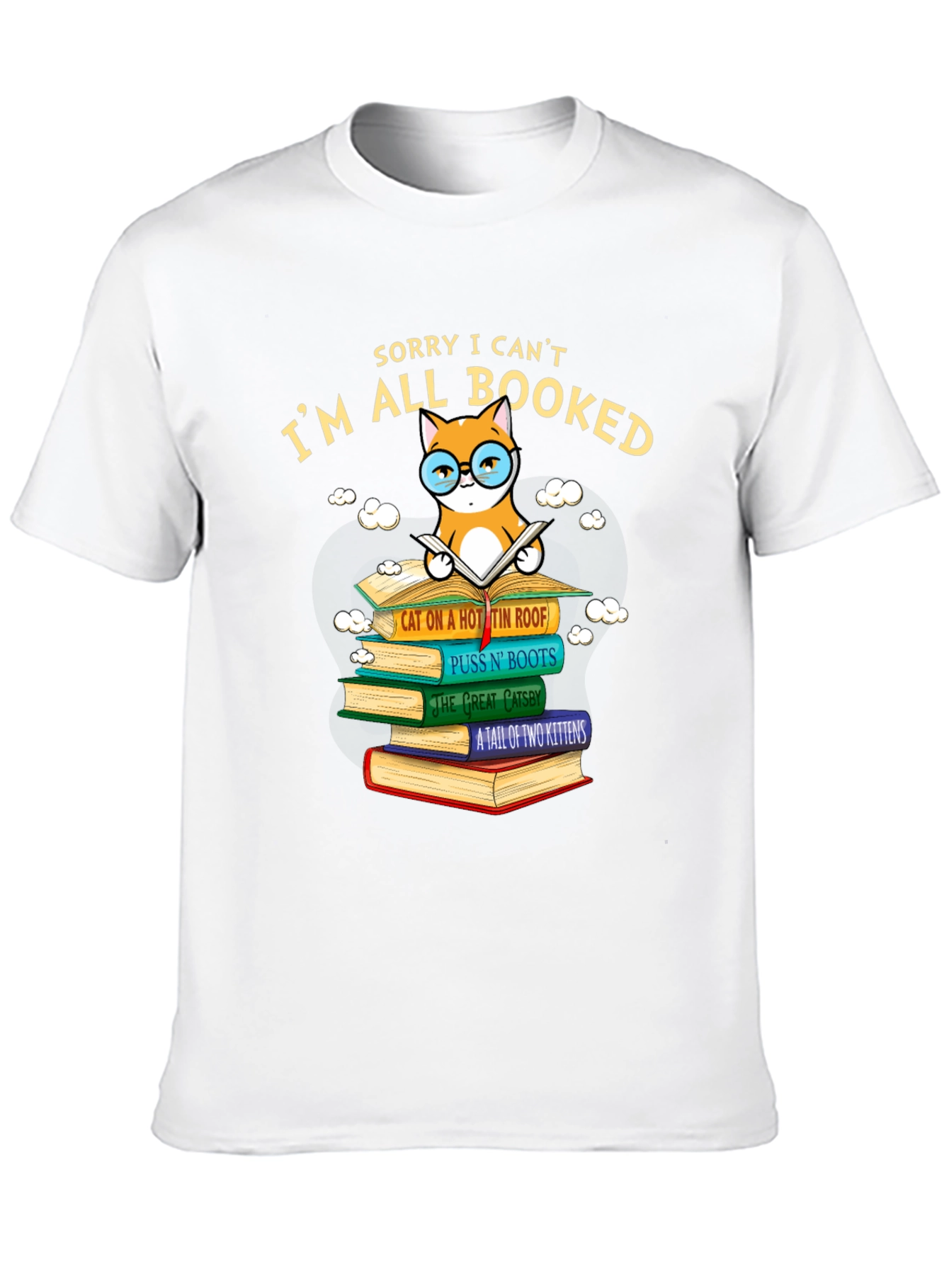 Im All Booked Cat Lover T-Shirt