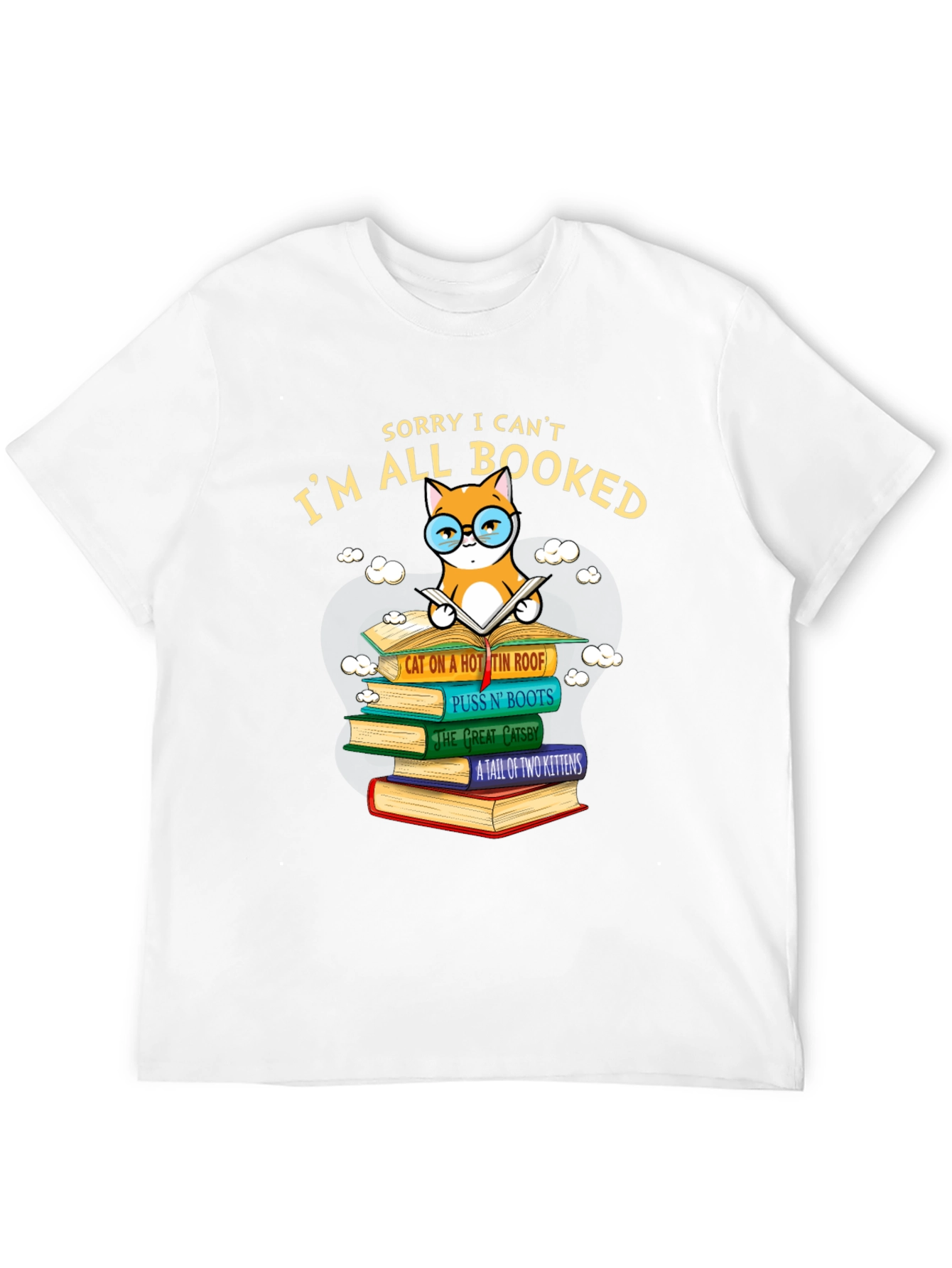 Im All Booked Cat Lover T-Shirt