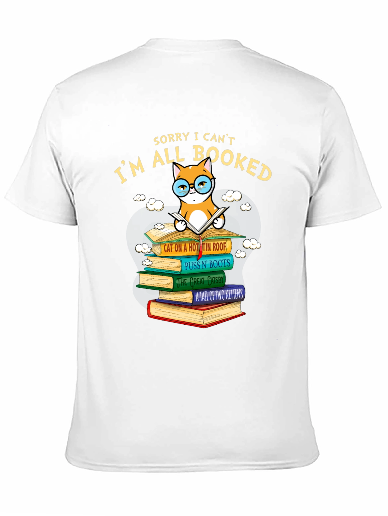 Im All Booked Cat Lover T-Shirt