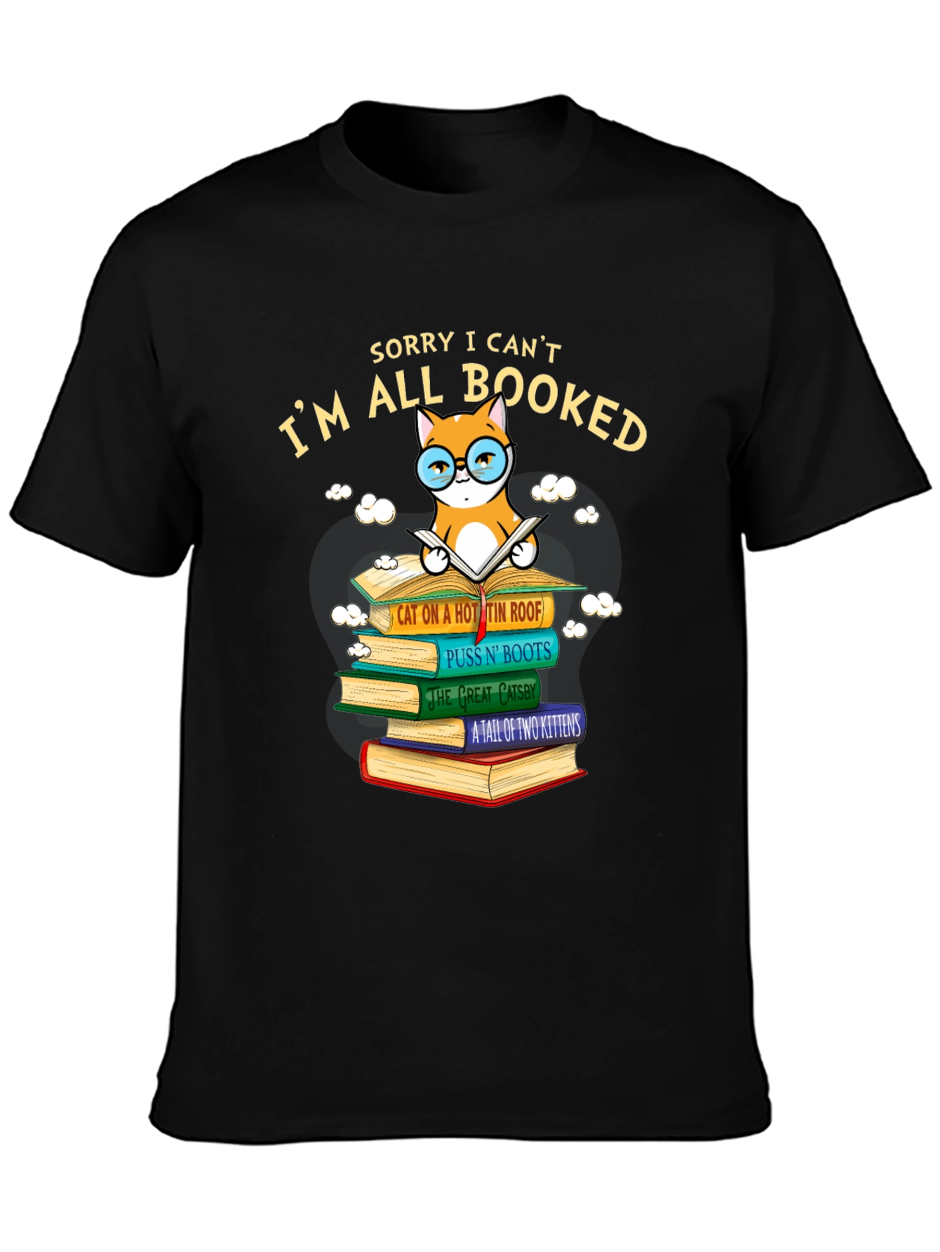 Im All Booked Cat Lover T-Shirt