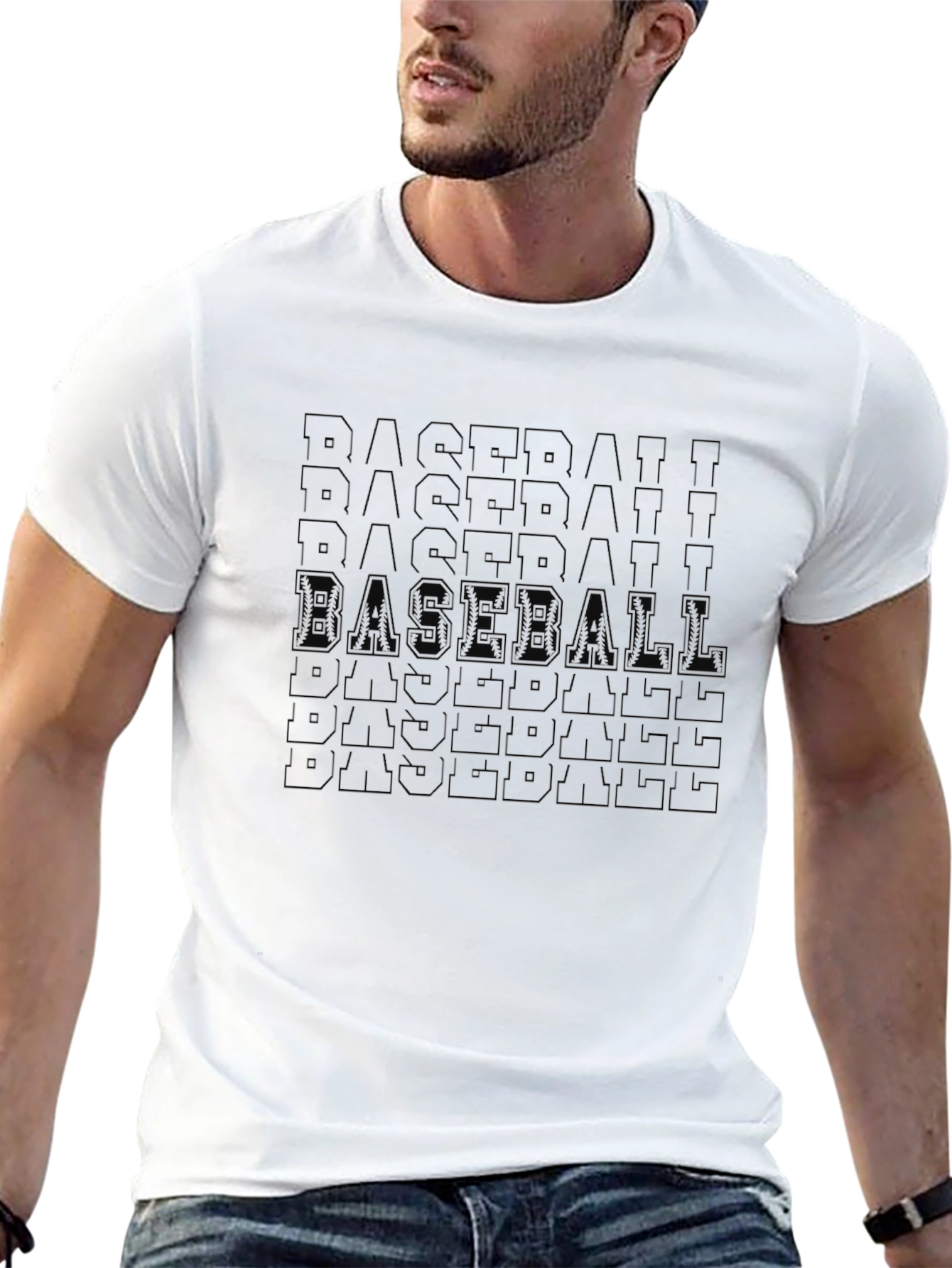 Baseball Graphic Print Tee - Stylish Sportswear