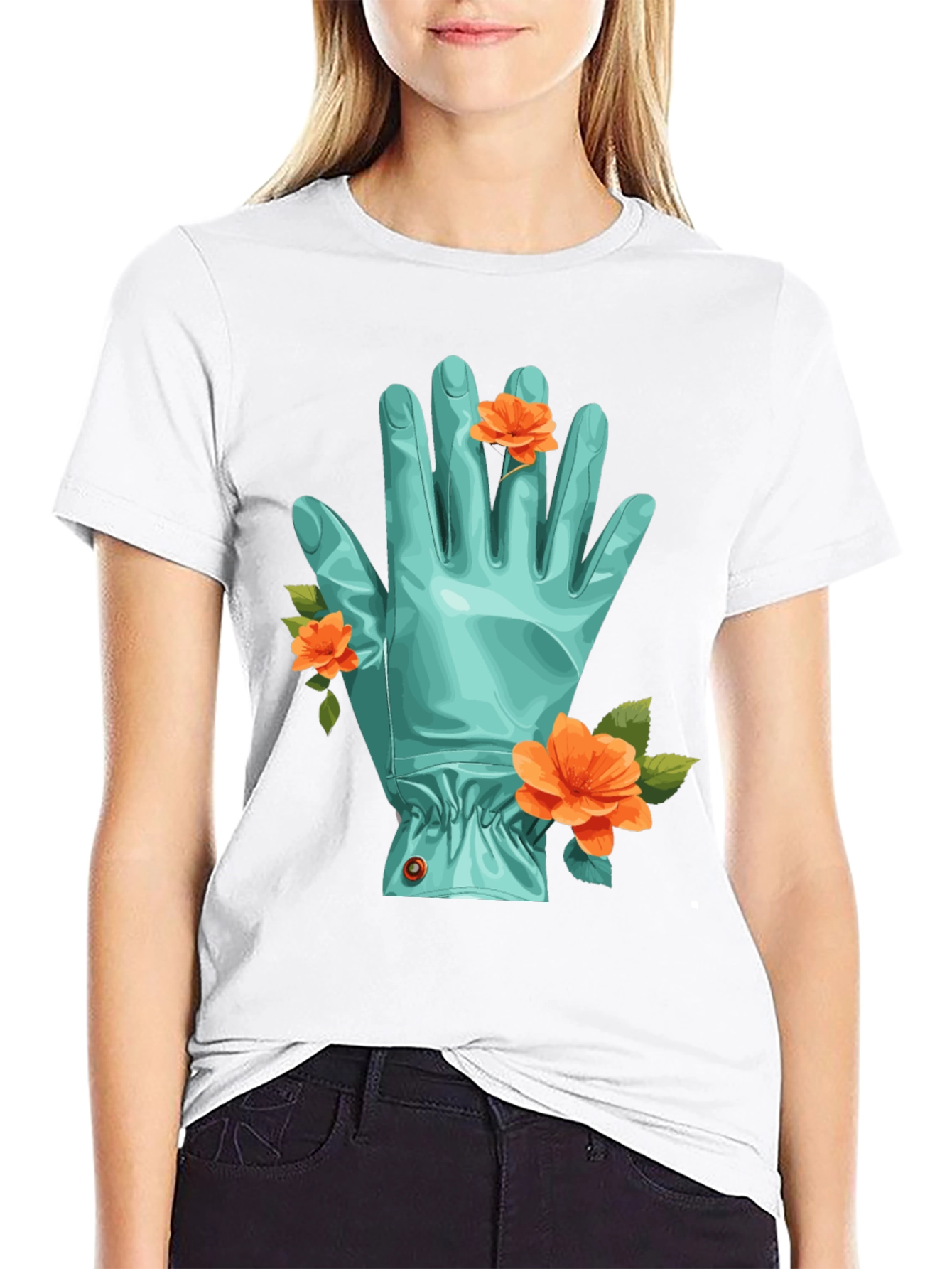 Floral Garden Glove Graphic Tee