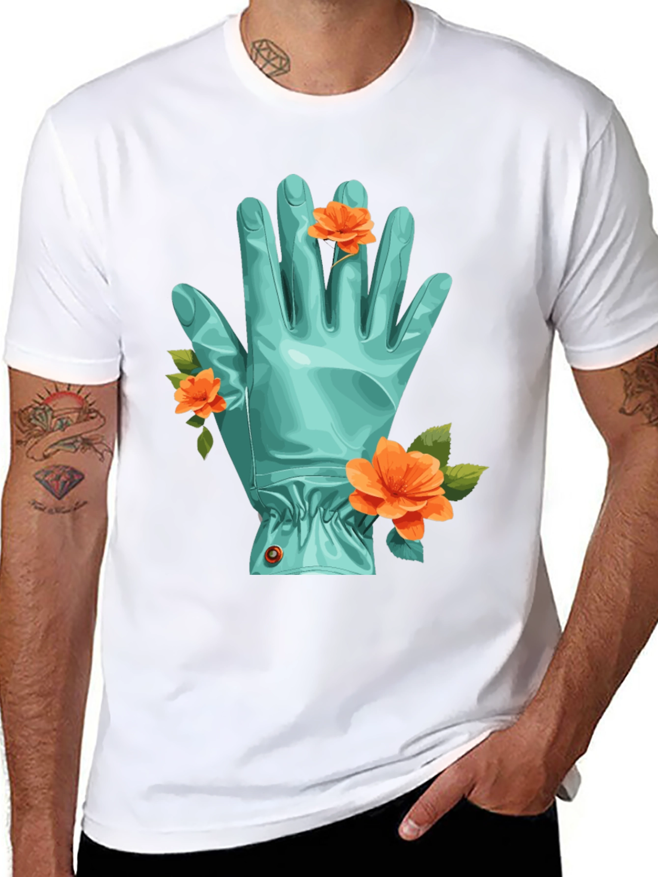 Floral Garden Glove Graphic Tee
