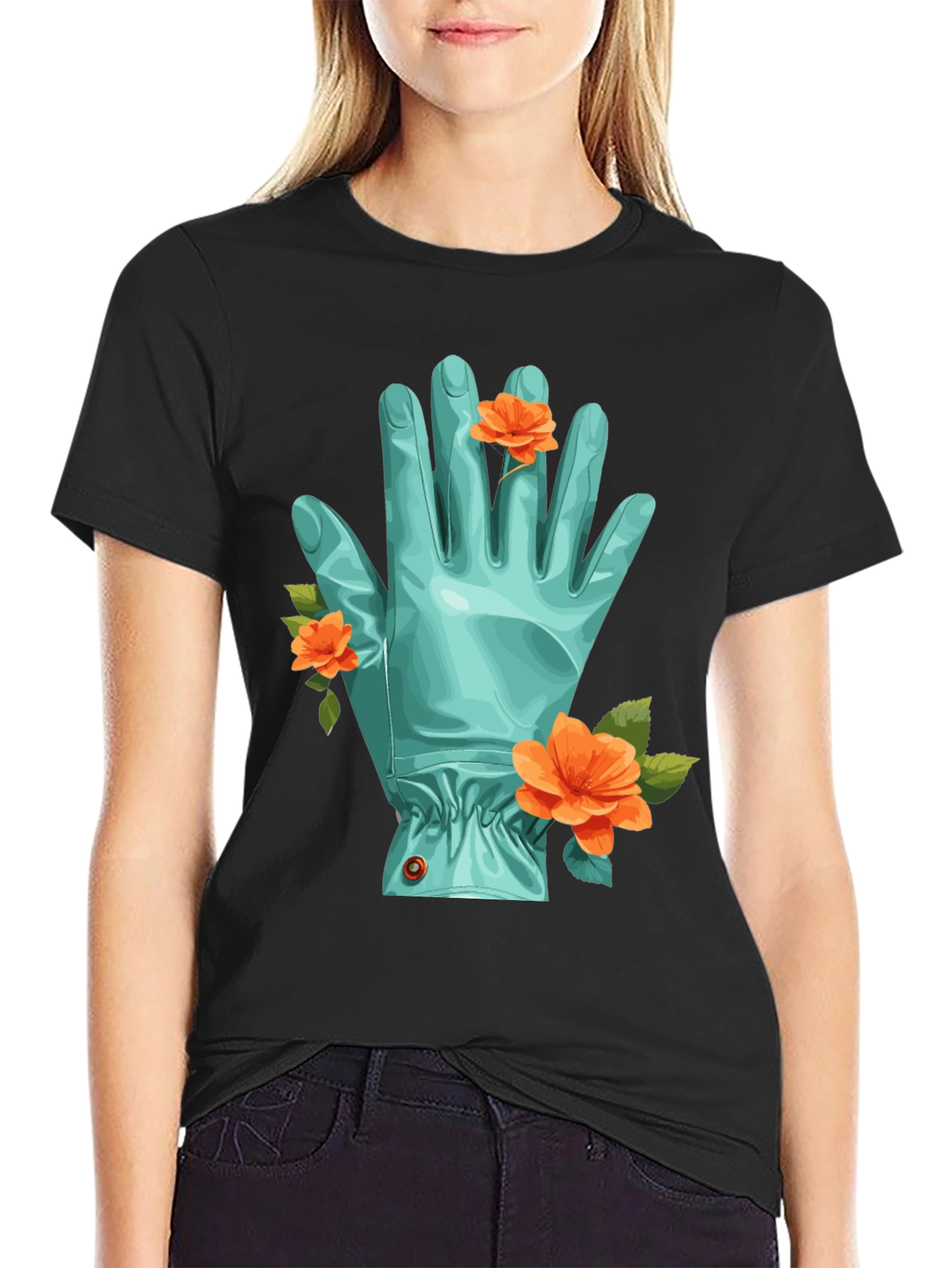 Floral Garden Glove Graphic Tee