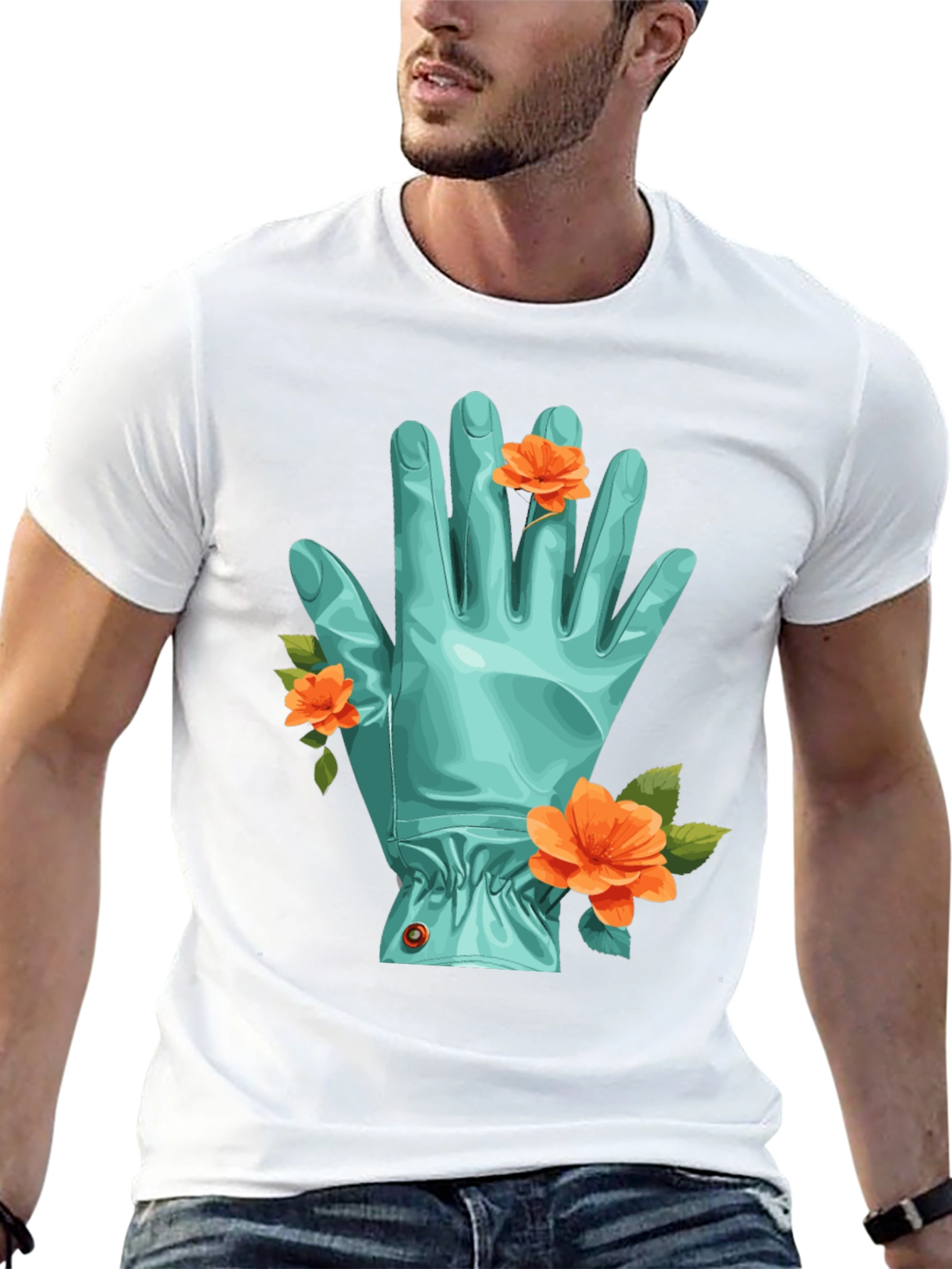 Floral Garden Glove Graphic Tee