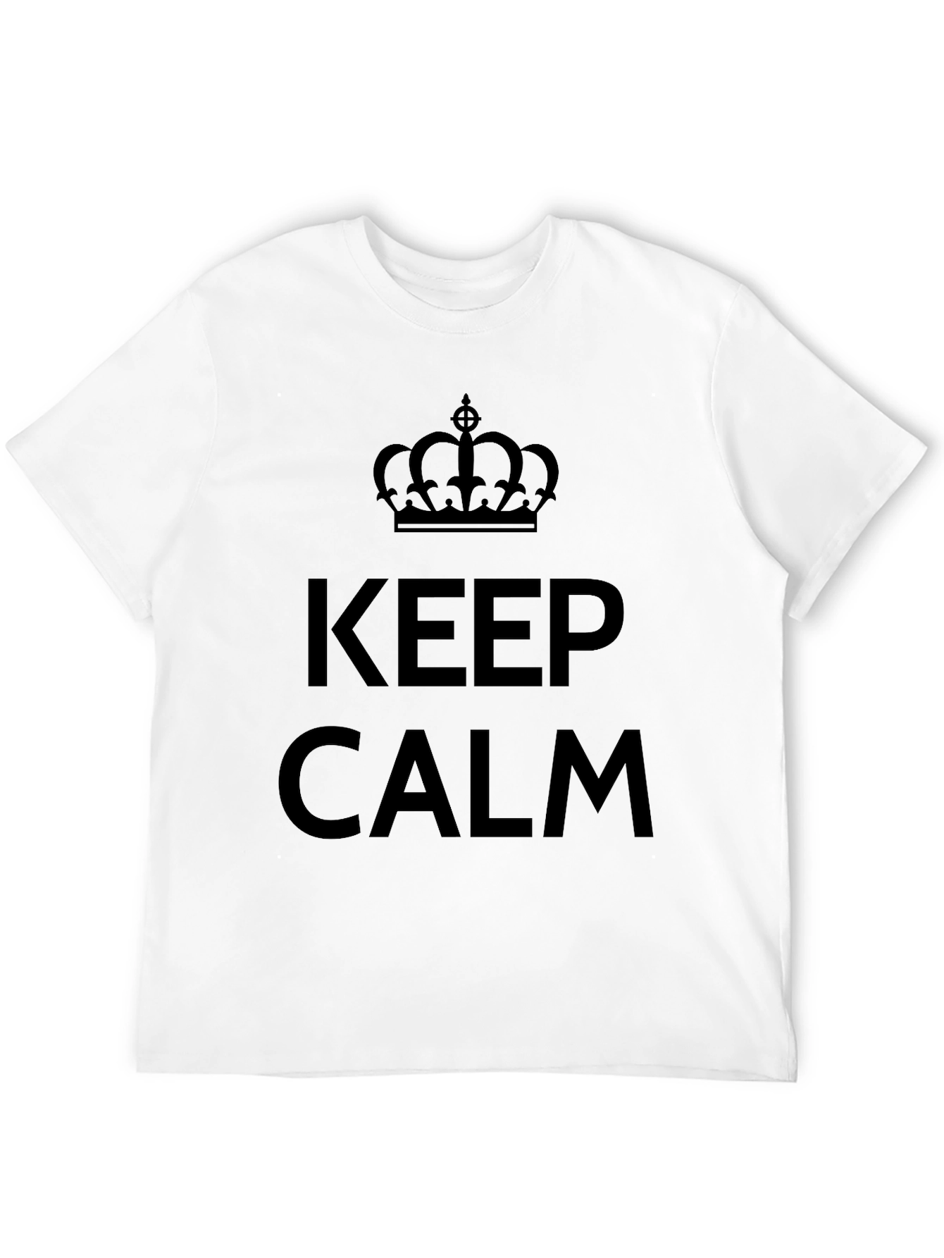 Keep Calm Crown Graphic Tee - Black
