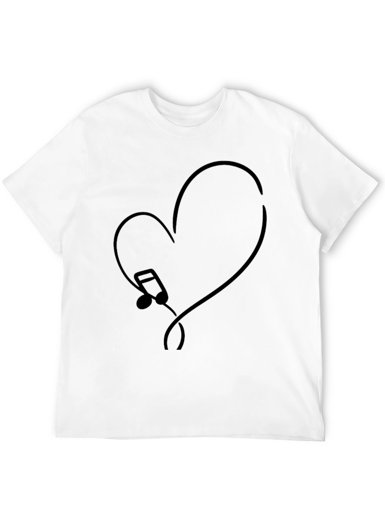 Heart Music Note Graphic T-Shirt