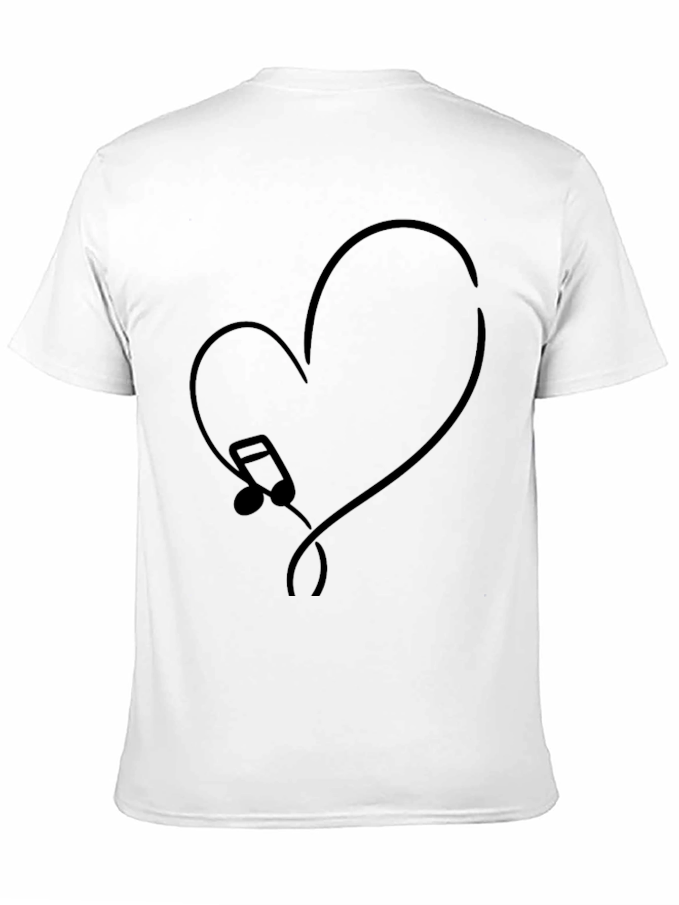 Heart Music Note Graphic T-Shirt