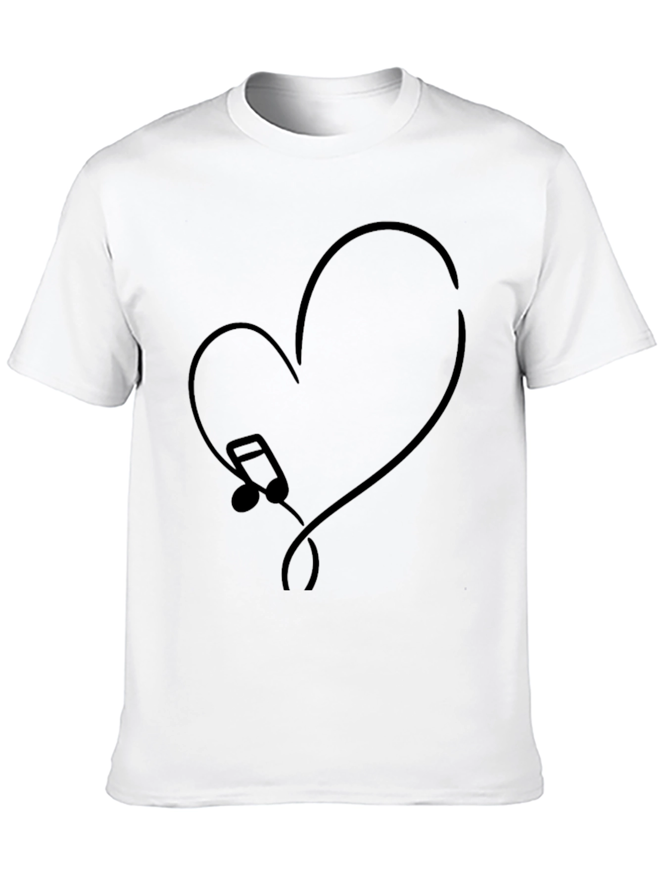 Heart Music Note Graphic T-Shirt