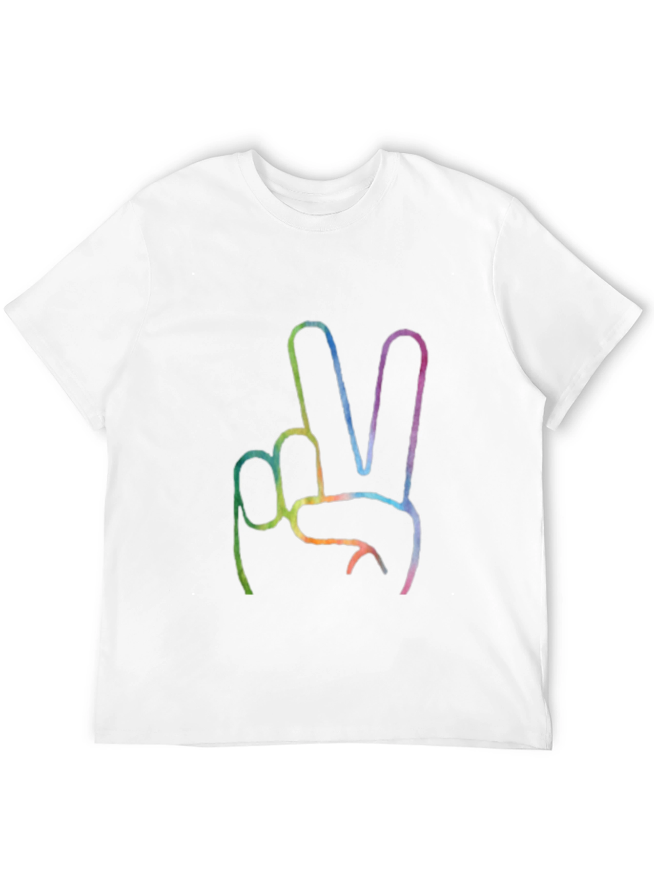 Peace Sign Graphic T-Shirt - Black Crew Neck Tee