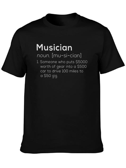Musician Definition T-Shirt - Humorous Music Lover Tee