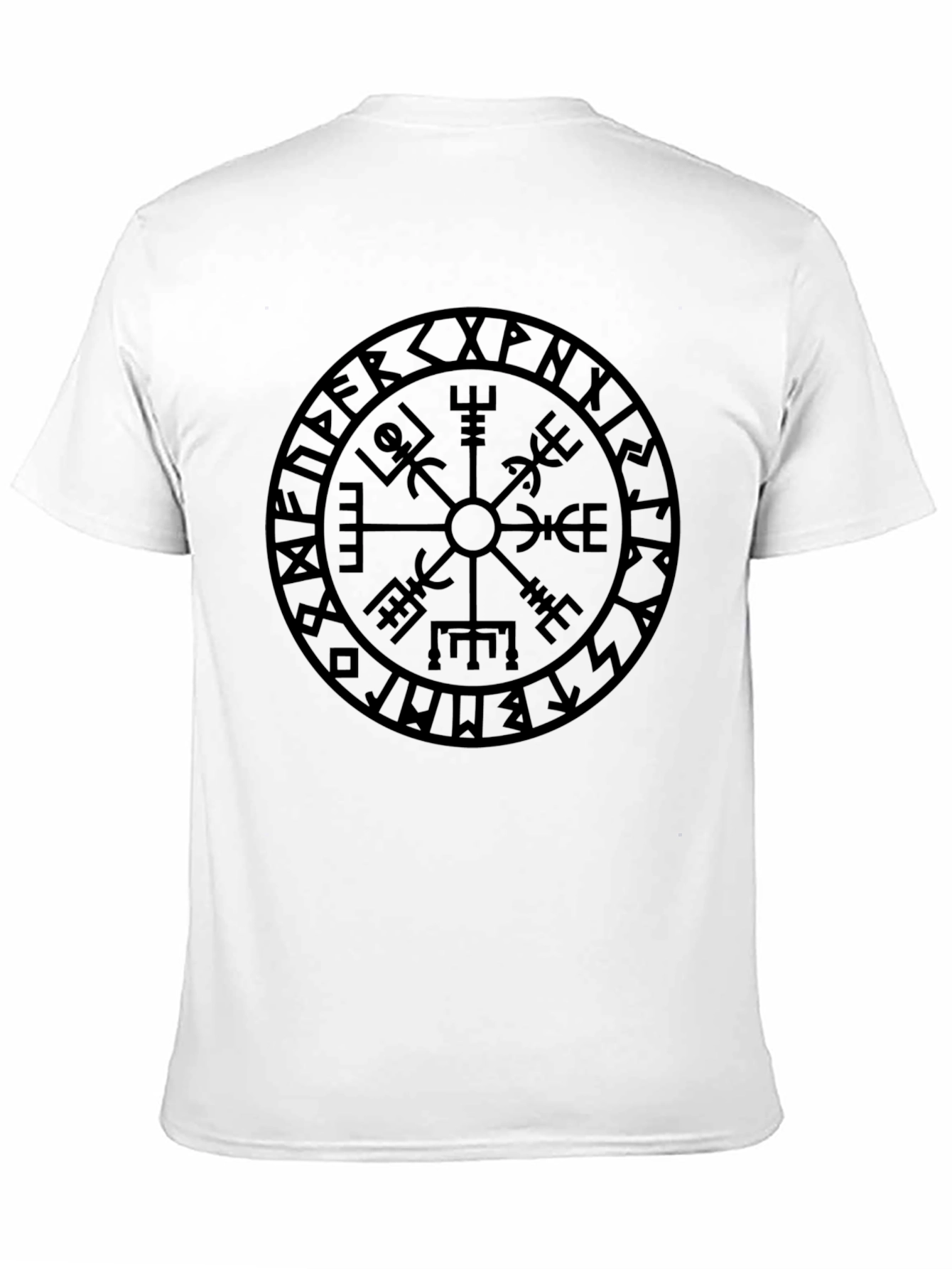 Vegvisir Compass T-Shirt - Viking Runes Graphic Tee