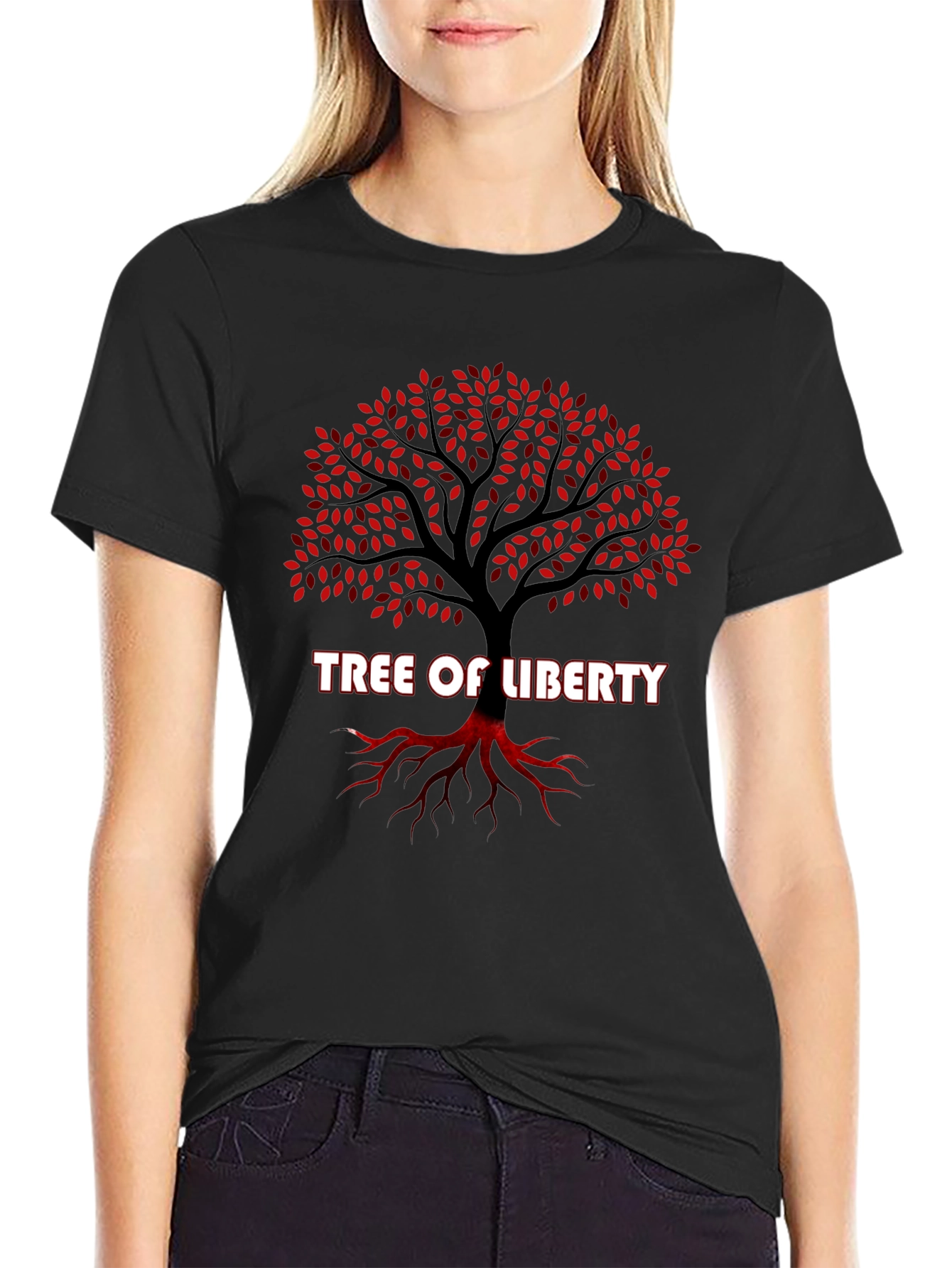 Tree of Liberty Graphic T-Shirt - Black