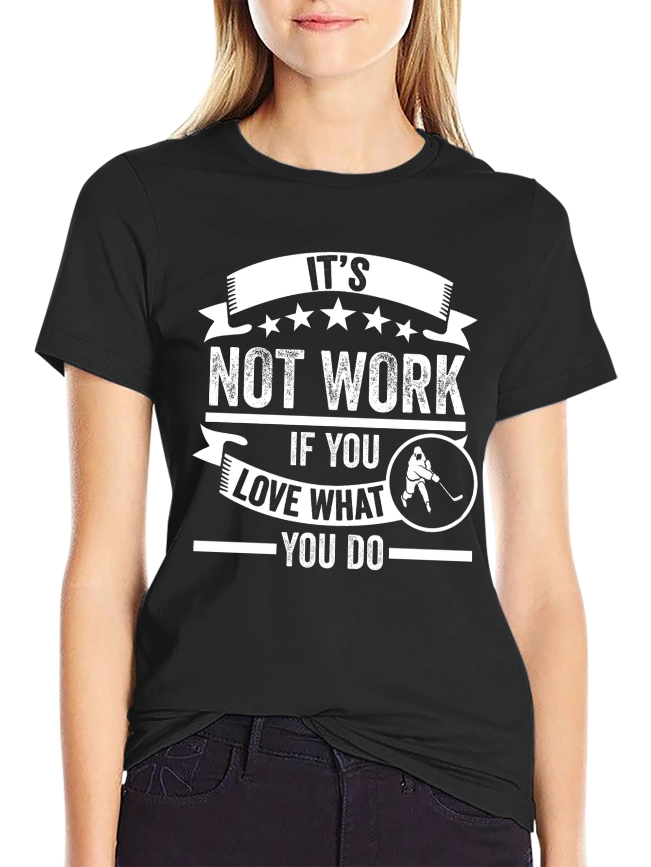 Hockey Lover Black Graphic T-Shirt