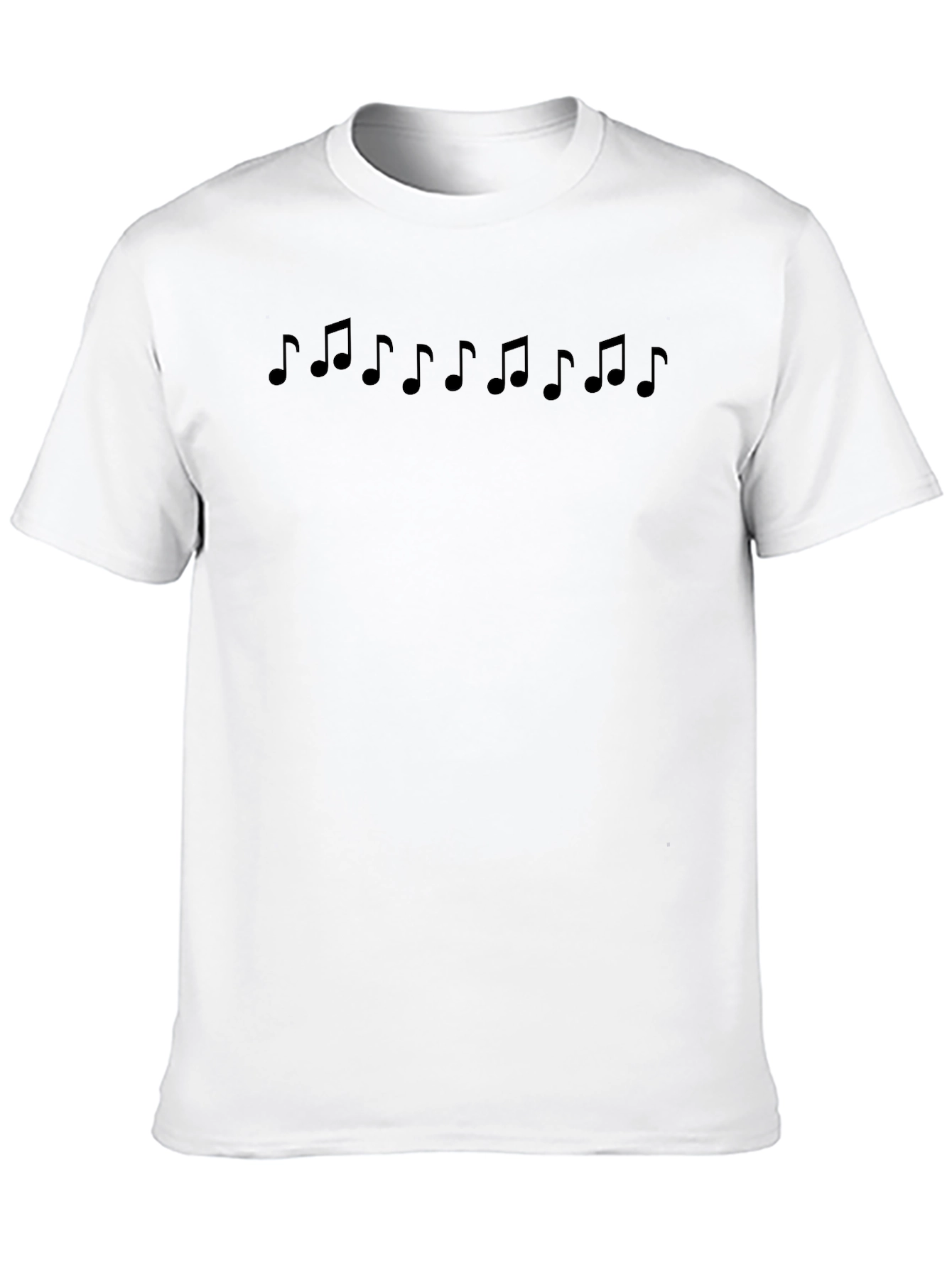 Musical Note Graphic Tee - Black