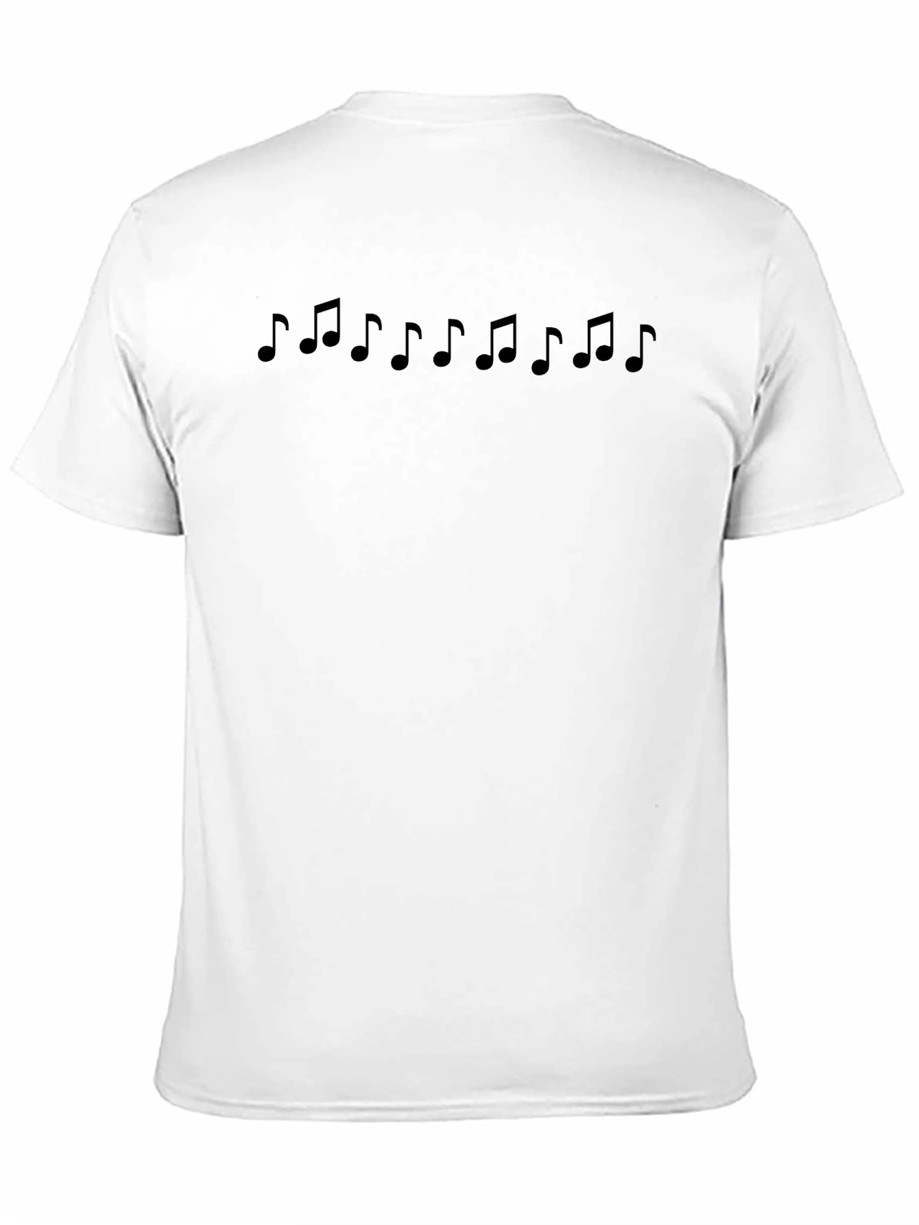 Musical Note Graphic Tee - Black